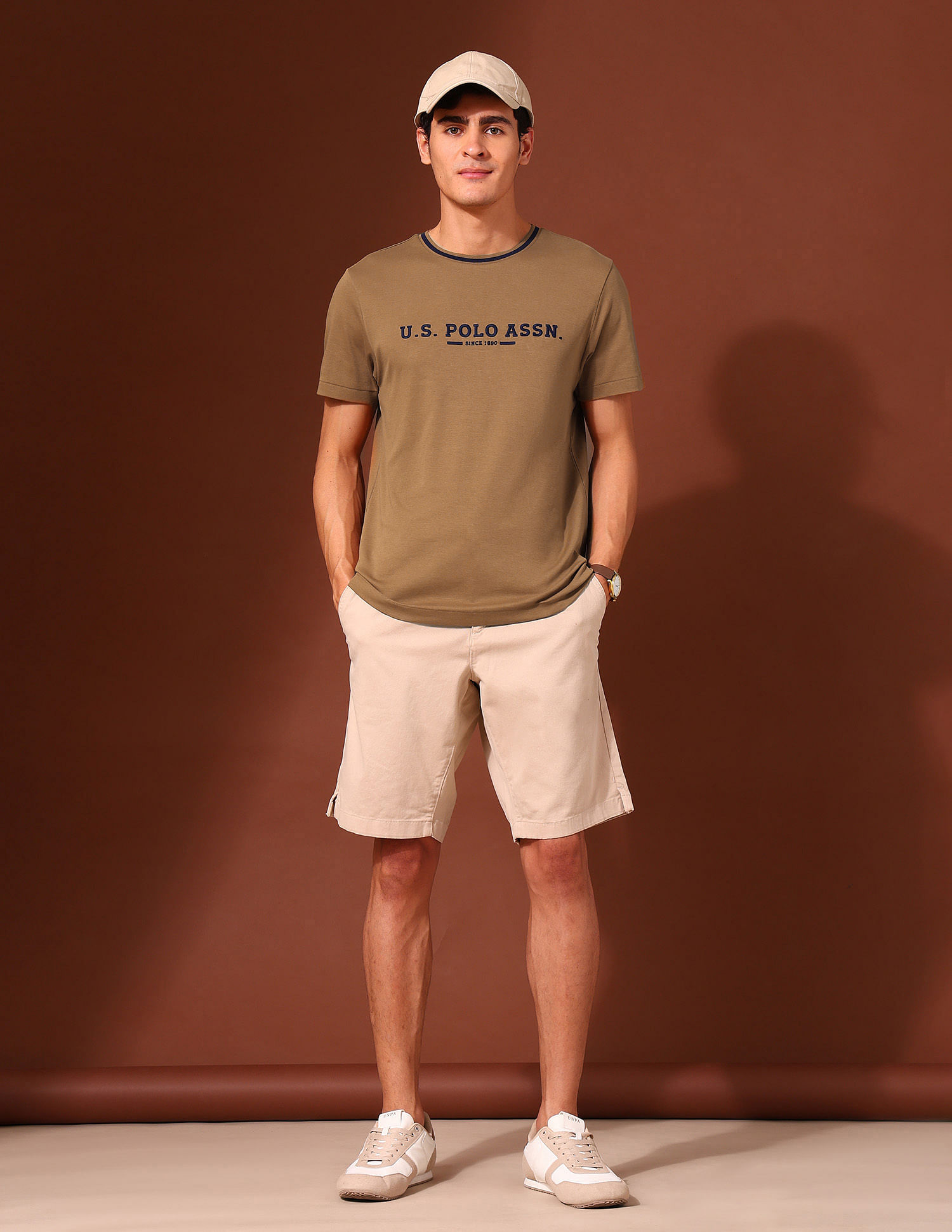 U.S. Polo Assn. Brand Embroidered Pure Cotton Classic T-Shirt