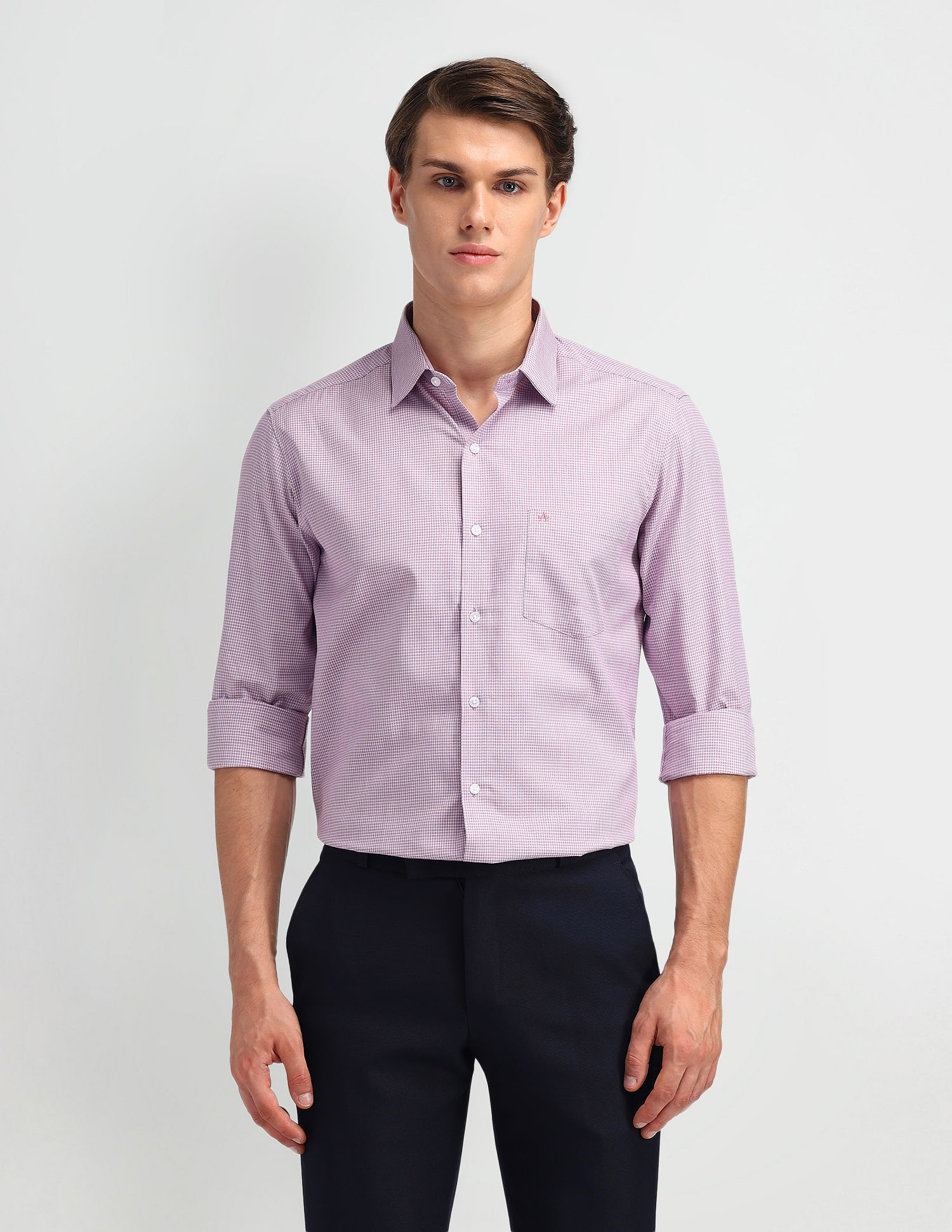 Arrow Micro Checked Slim Fit Shirt