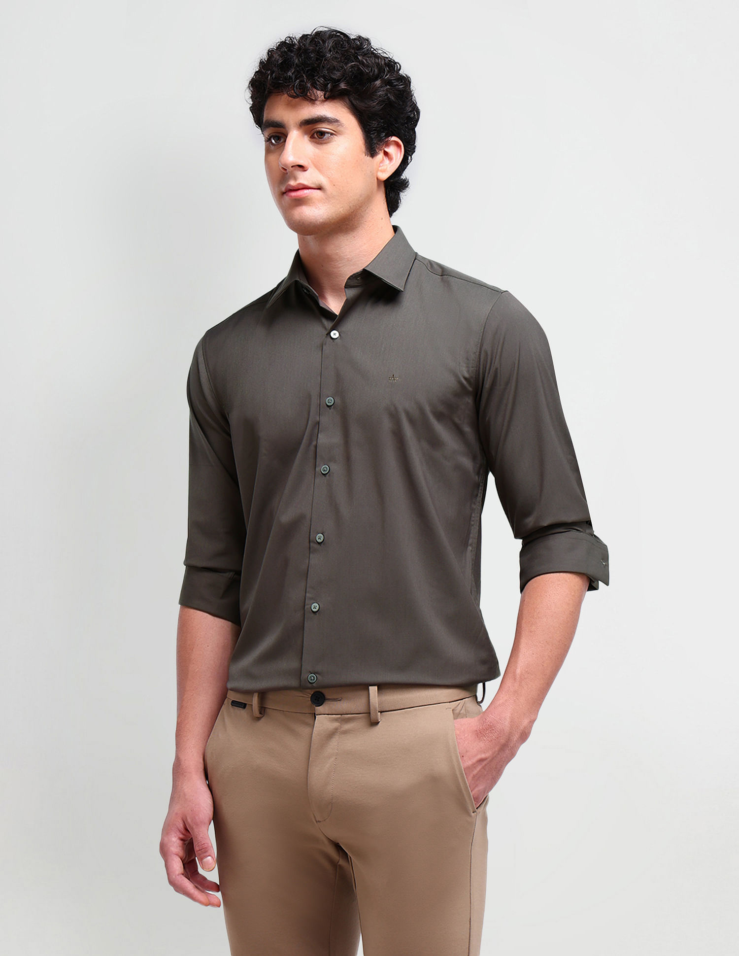 Arrow Newyork Manhattan Slim Twill Shirt