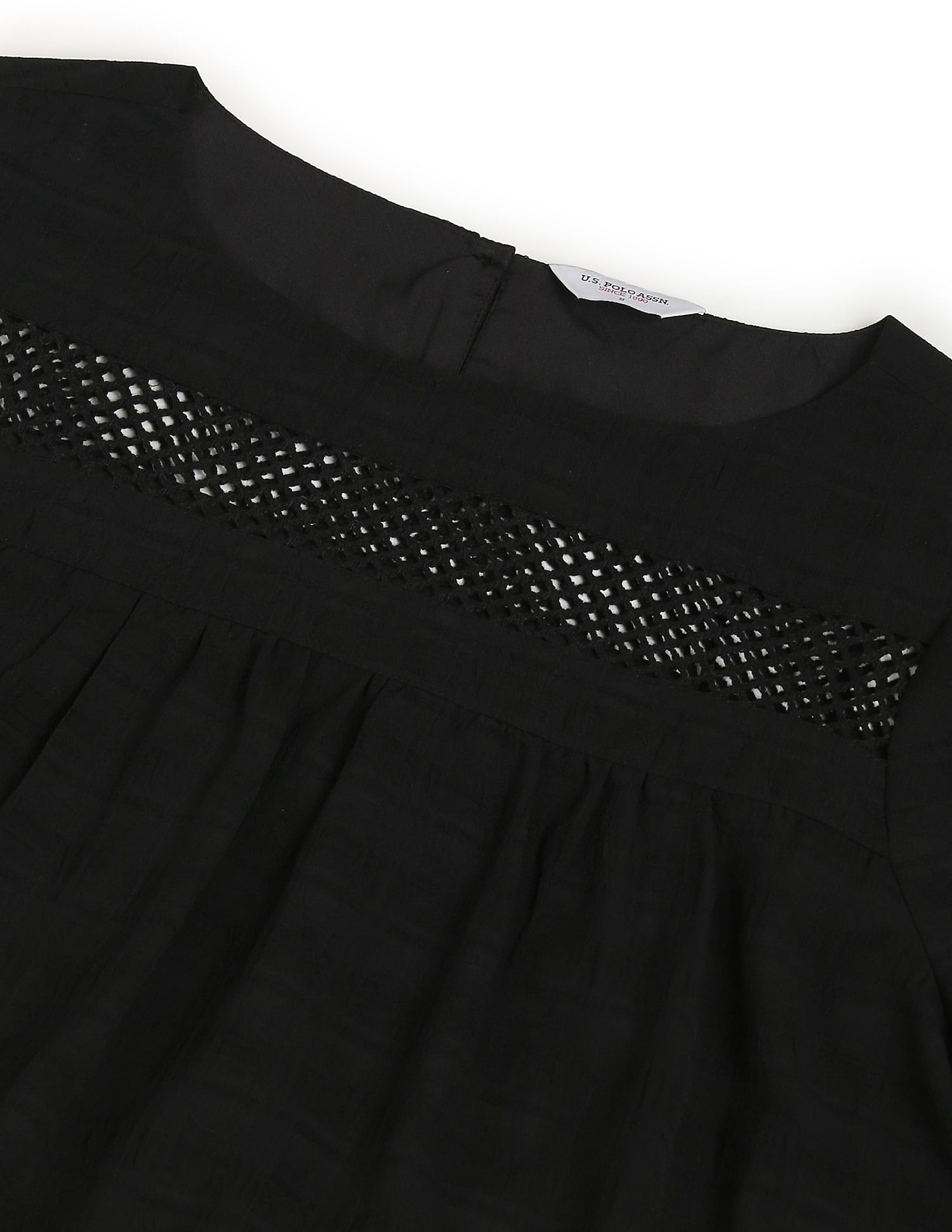 U.S. Polo Assn. Women Lace Detail Long Sleeve Top