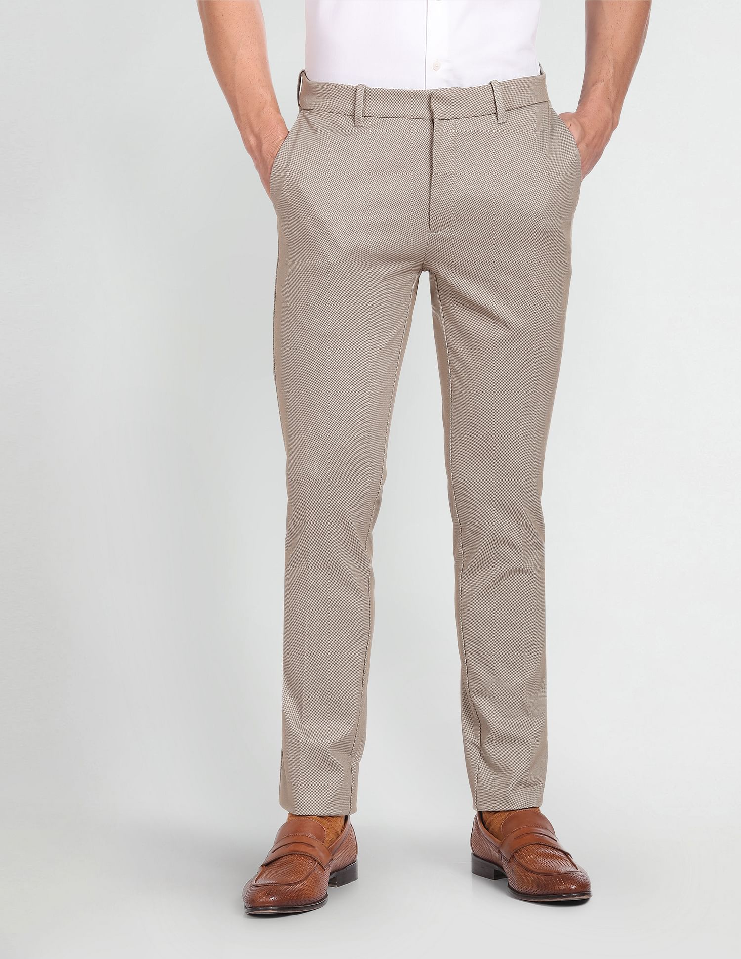 Arrow Newyork Mid Rise Dobby Trousers