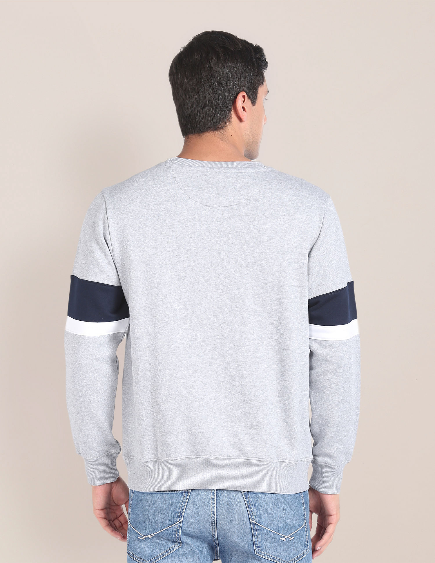 U.S. Polo Assn. Heathered Panelled Sleeve Sweatshirt