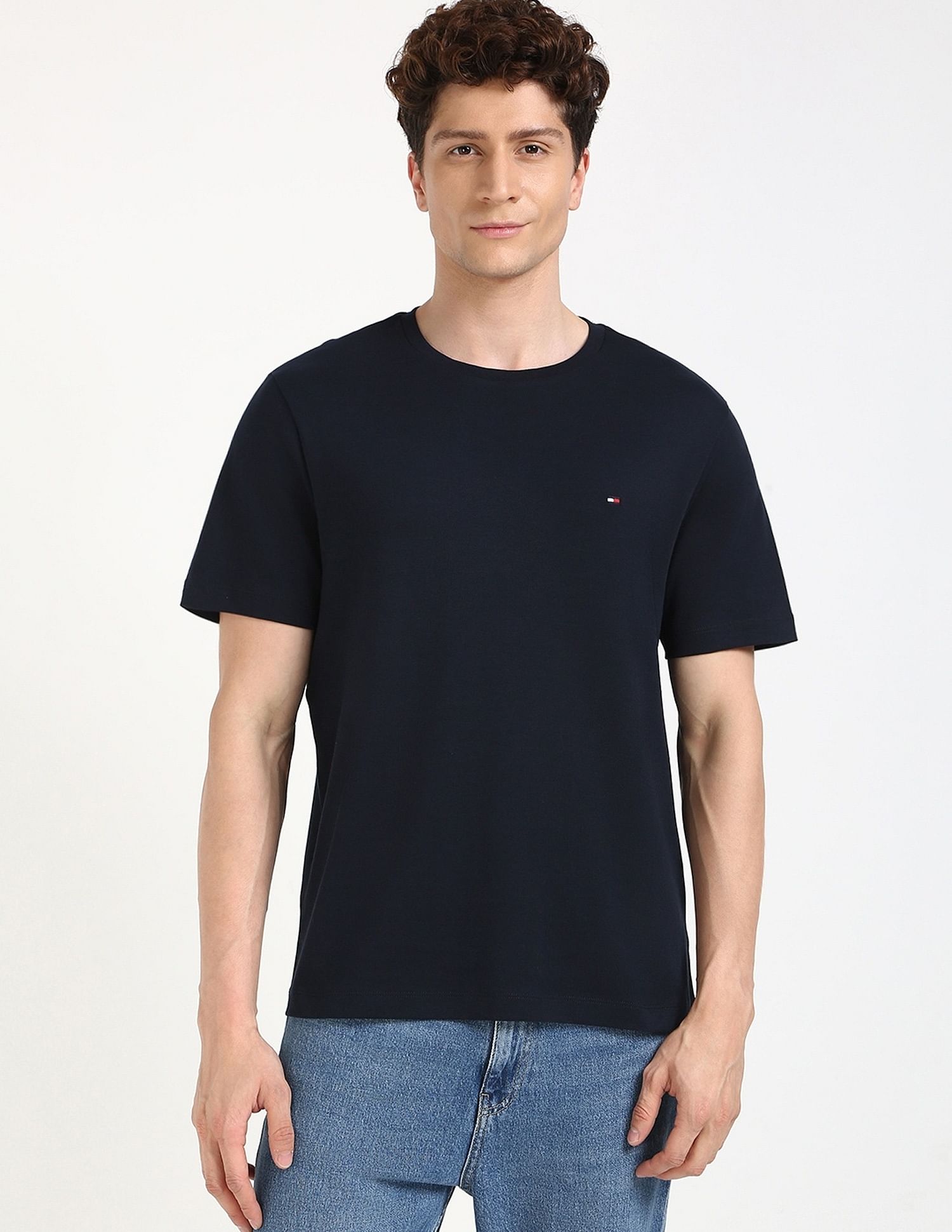 Tommy Hilfiger Solid Regular-Fit Cotton T-Shirt