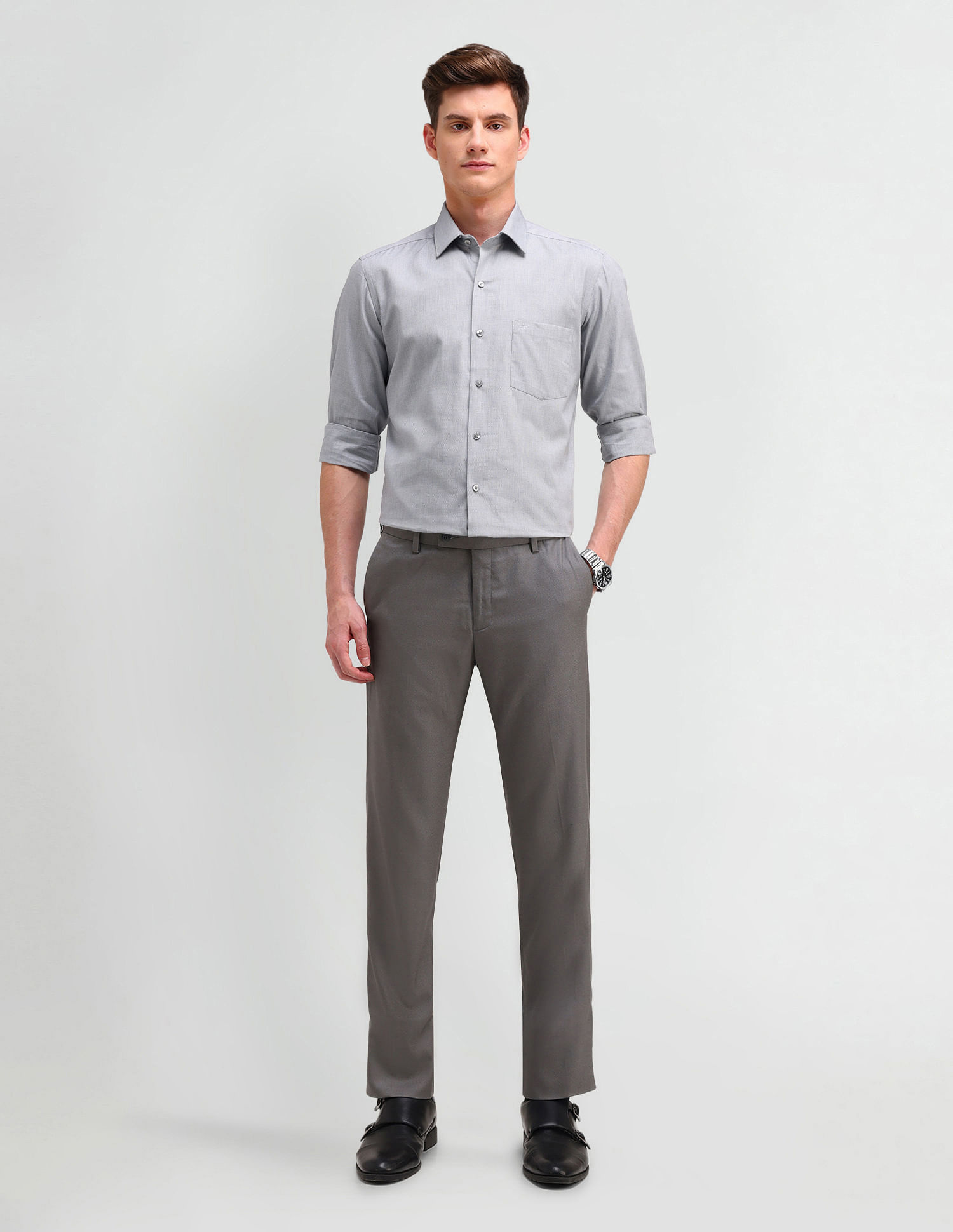 Arrow Slim Fit All-Over Pattern Shirt