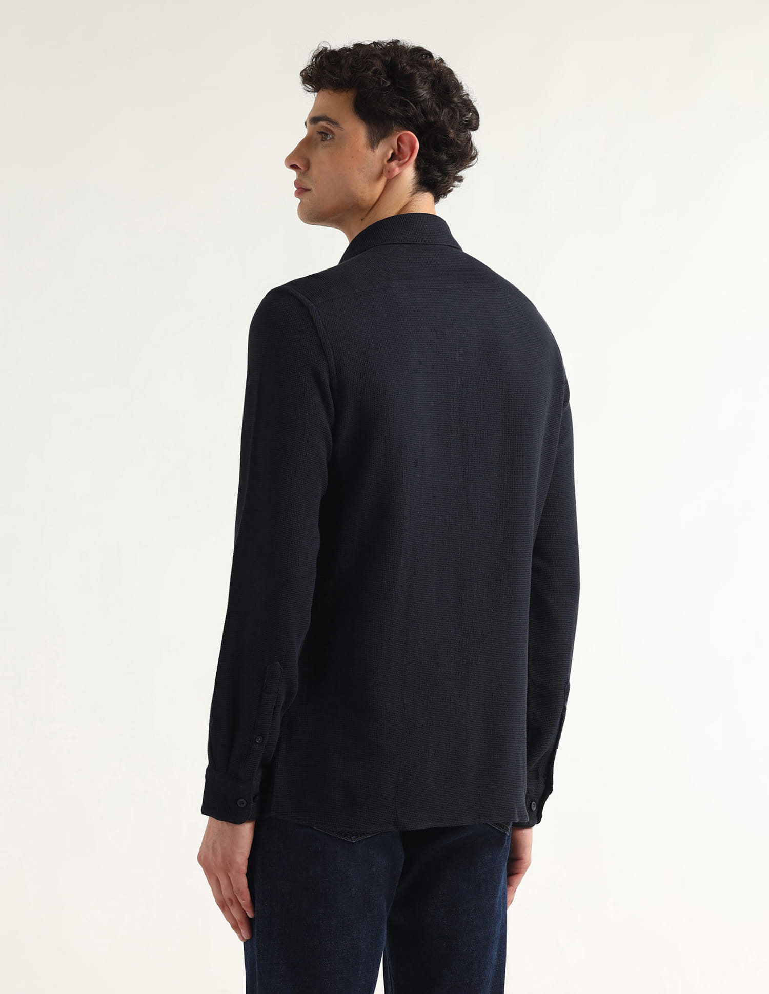 Buy Arrow Textured Slim Fit Elixir Shirt - NNNOW.com