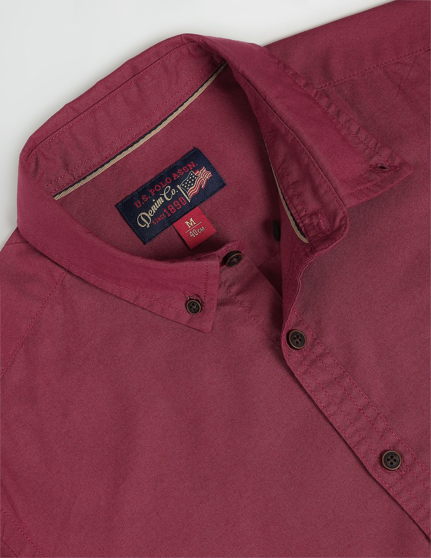 Maroon polo button down best sale