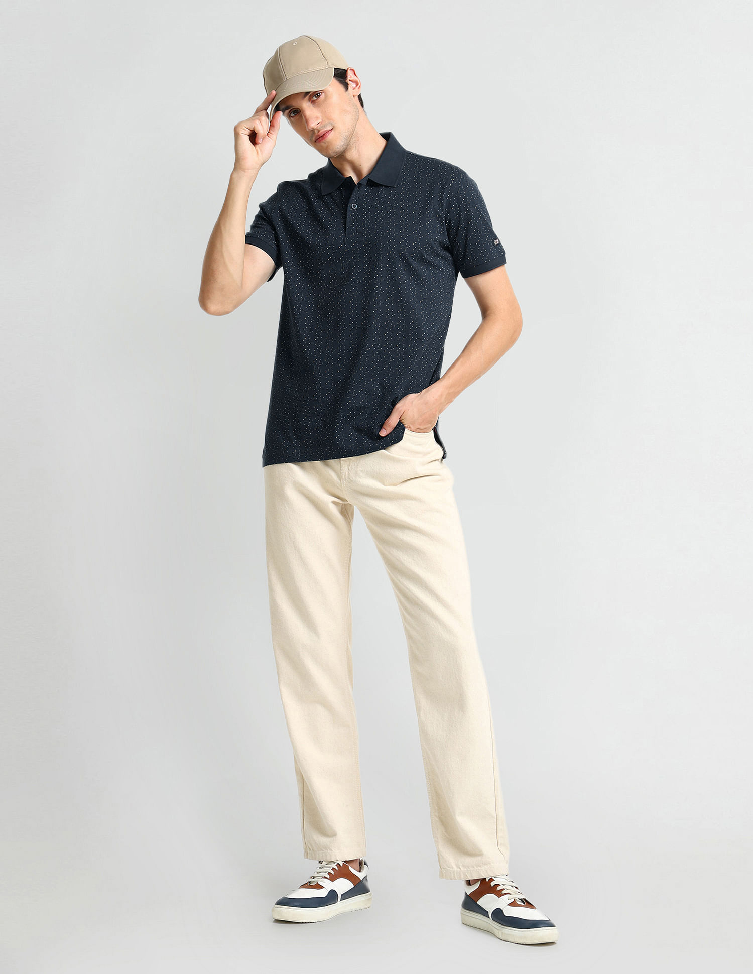 Arrow Sports Pure Cotton Graphic Polo Shirt