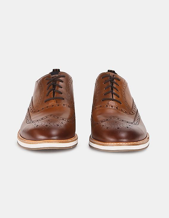Cole Haan Men Tan 2.ZERØGRAND Stitchlit Oxford Shoes