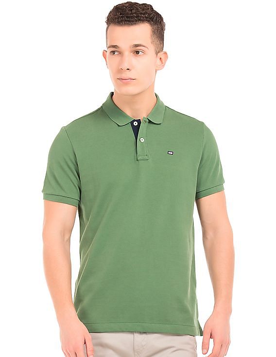 solid pique polo shirt