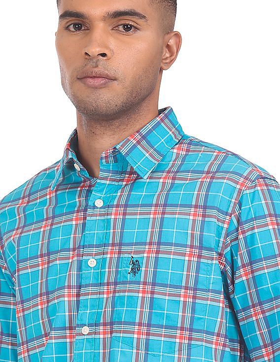 U.S. Polo Assn. Chest Pocket Checked Casual Shirt