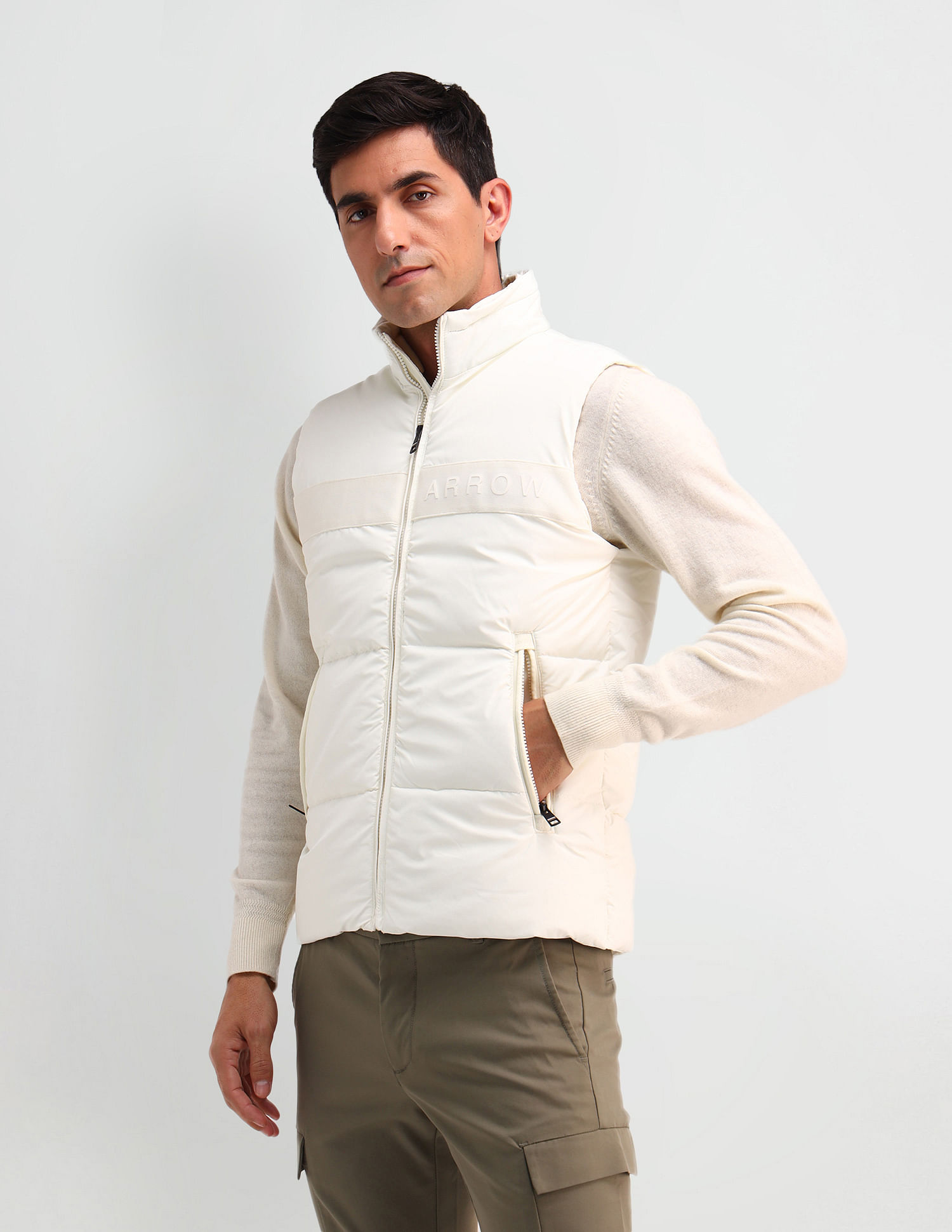 Arrow Sport Sleeveless With Hood Padded Jacket