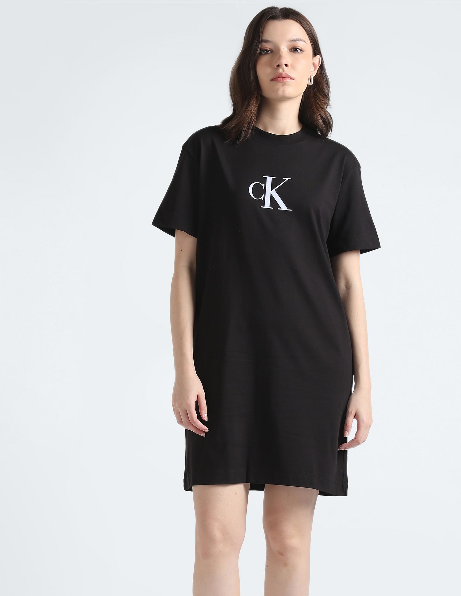 Buy Calvin Klein Brand Print T Shirt Dress NNNOW