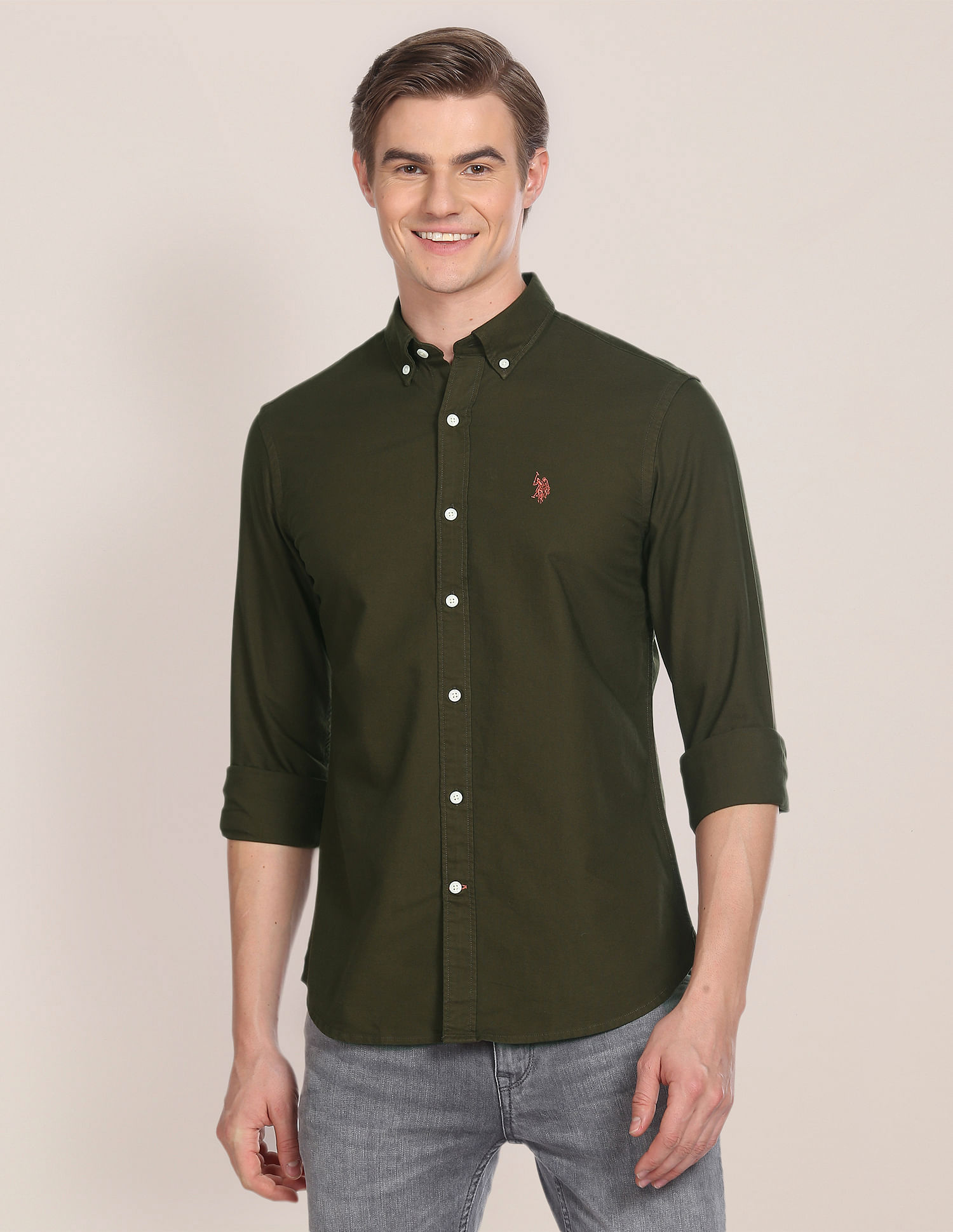 U.S. Polo Assn. Solid Dobby Shirt