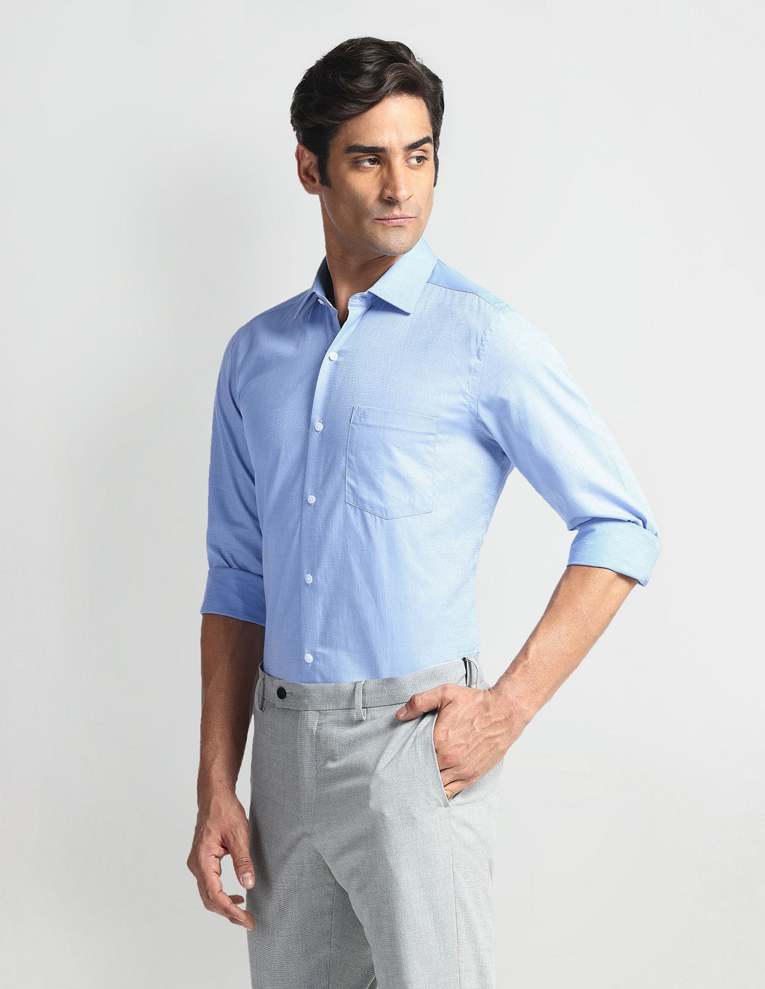 Arrow Self Design Cotton Shirt