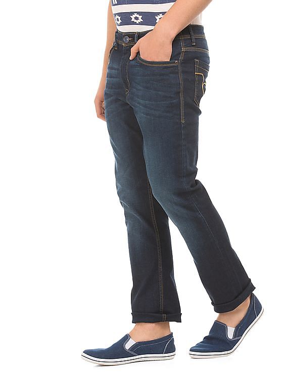 Flying Machine Stone Washed Slim Straight Fit Jeans