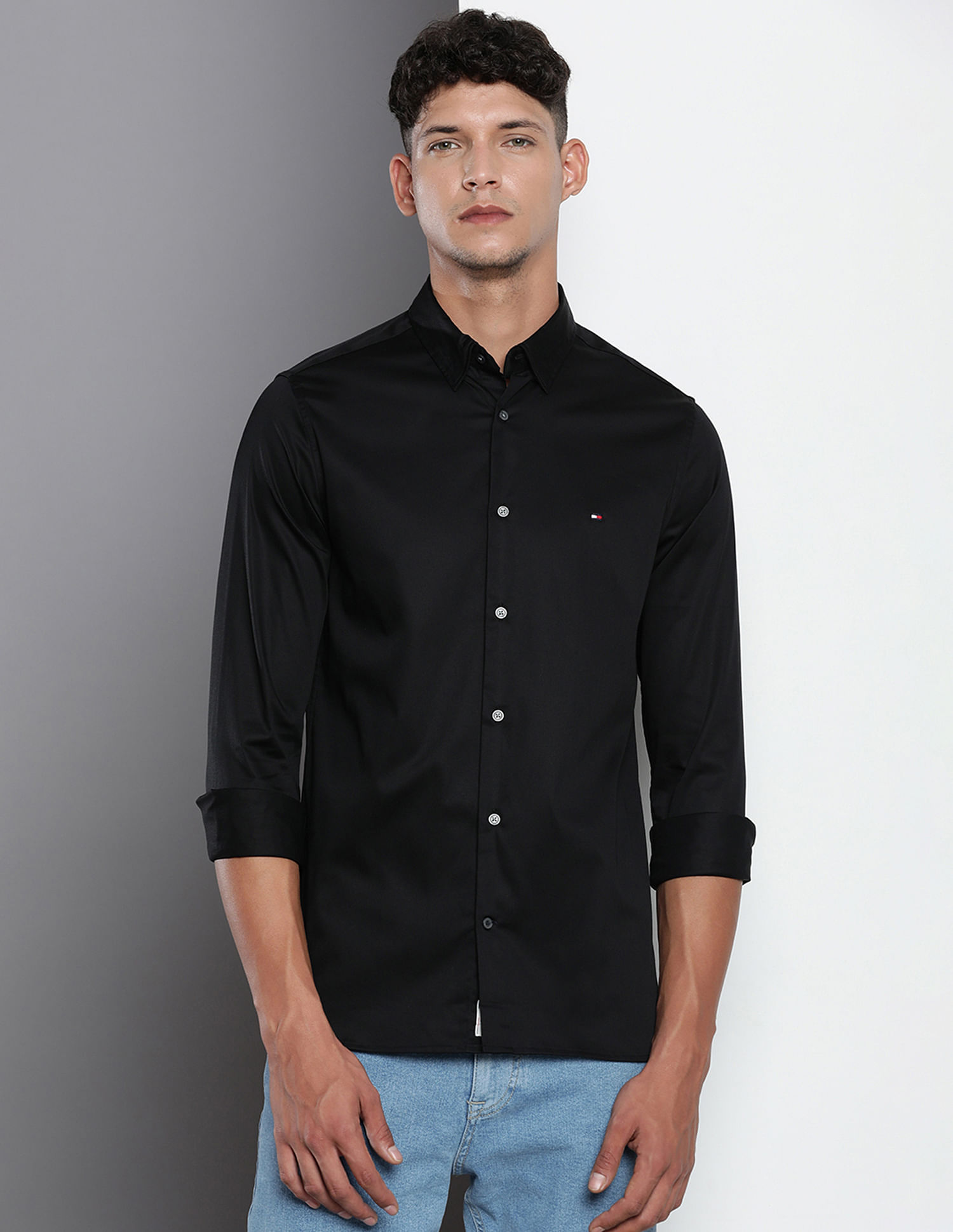 Tommy Hilfiger Cotton Stretch Slim Flex Shirt