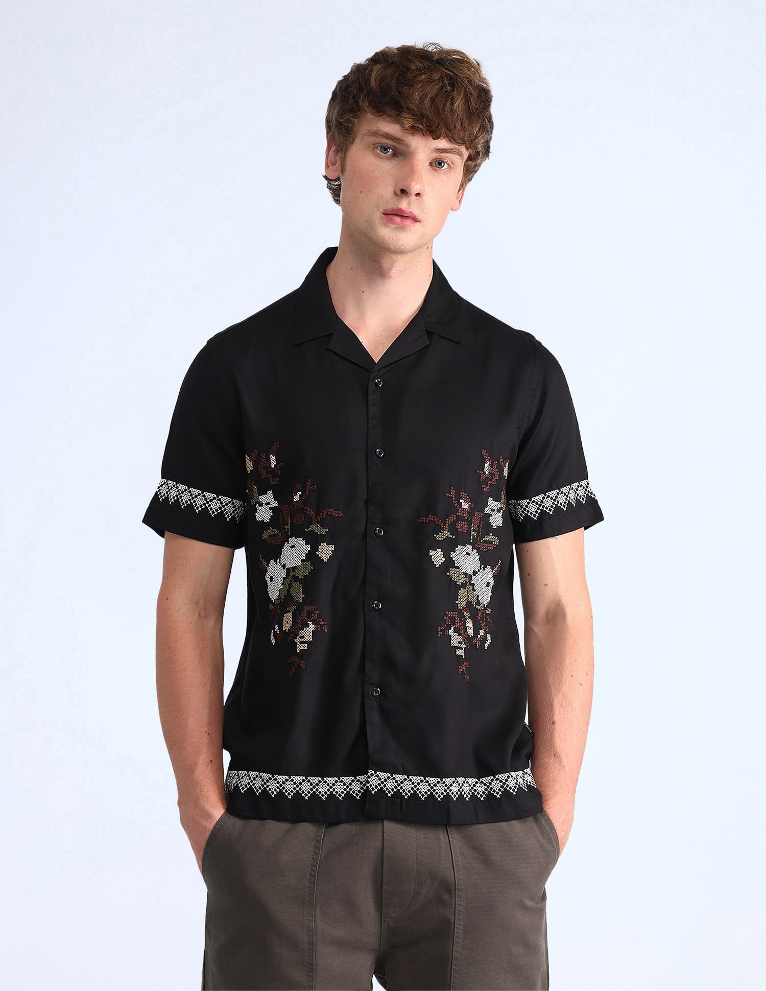 Flying Machine Regular Fit Twill Shirt
