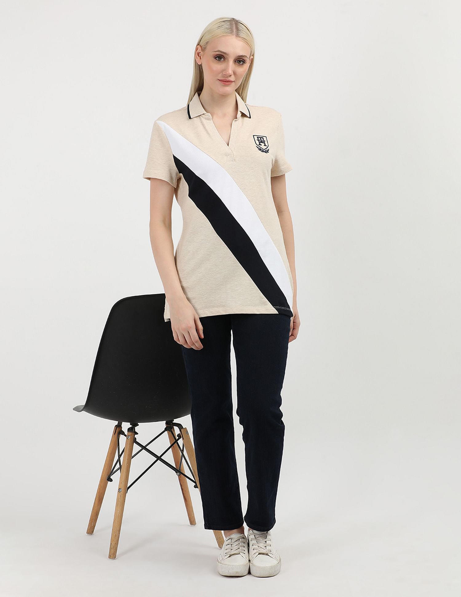 Tommy Hilfiger Regular Fit Diagonal Striped Polo Shirt