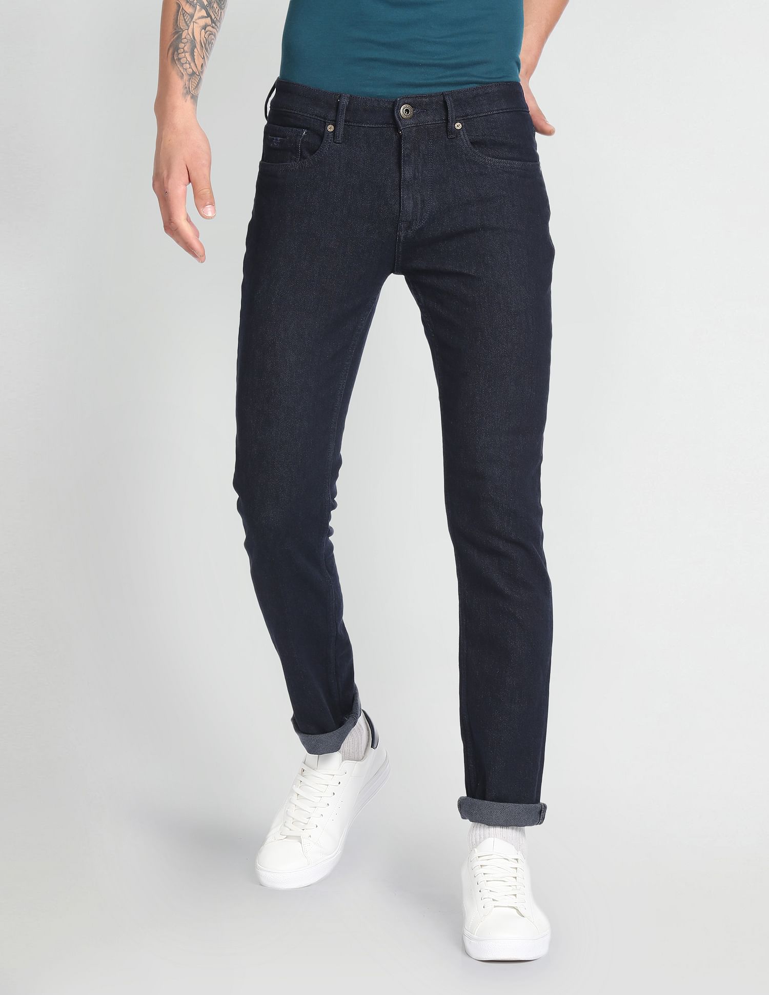 Flying Machine Freddie Slim Straight Fit Rinsed Jeans