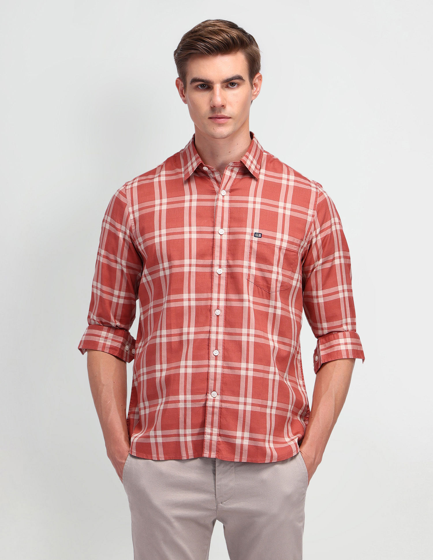 Arrow Sport Liberty Classic Fit Midscale Checked Shirt
