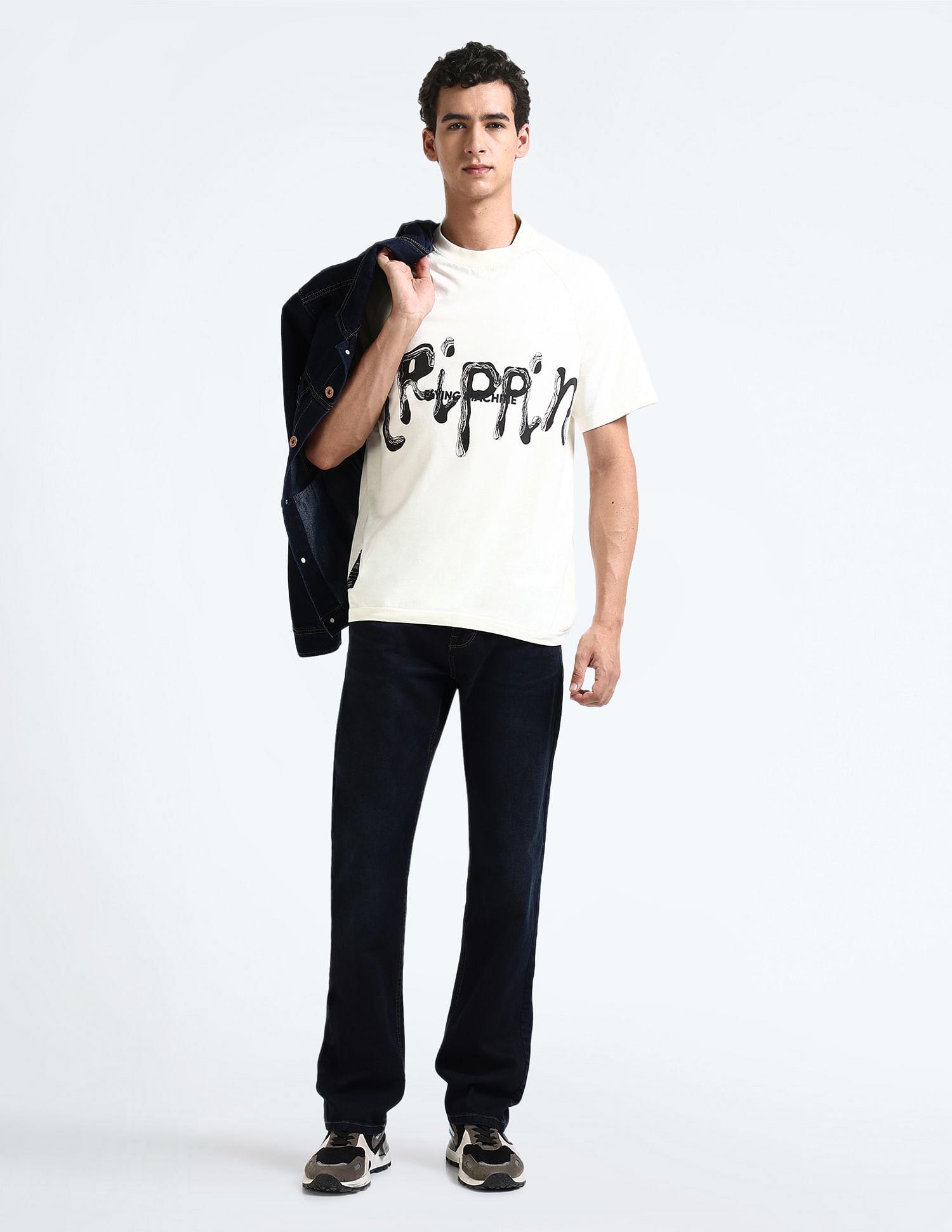 Flying Machine F-Jango Straight Fit Rinsed Jeans