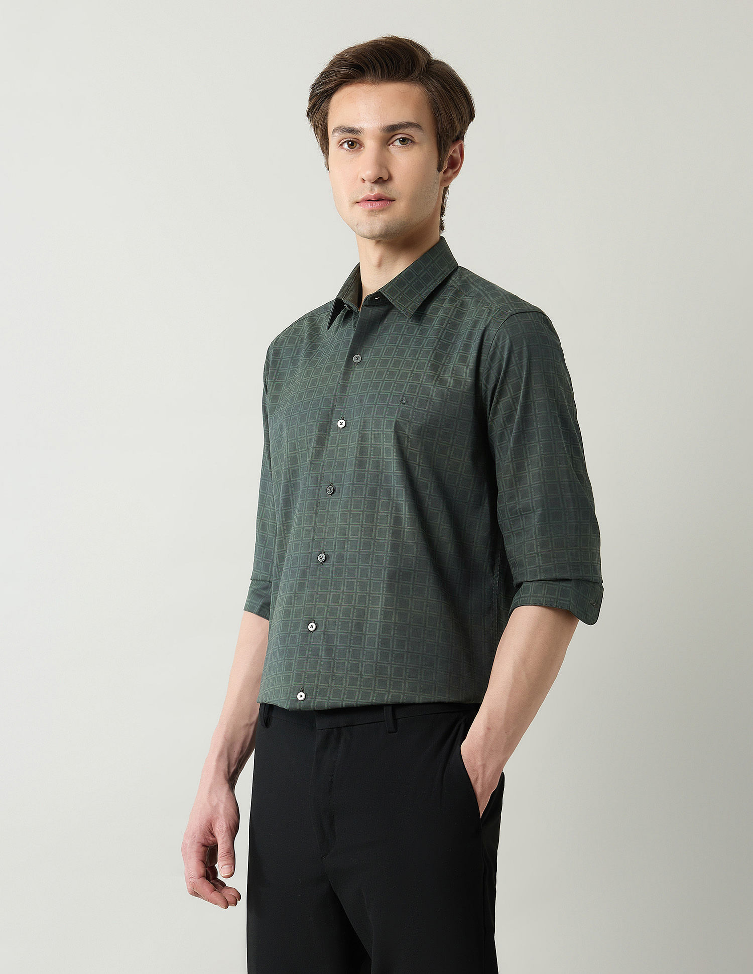 Arrow Newyork Pure Cotton Geometric Printed Shirt
