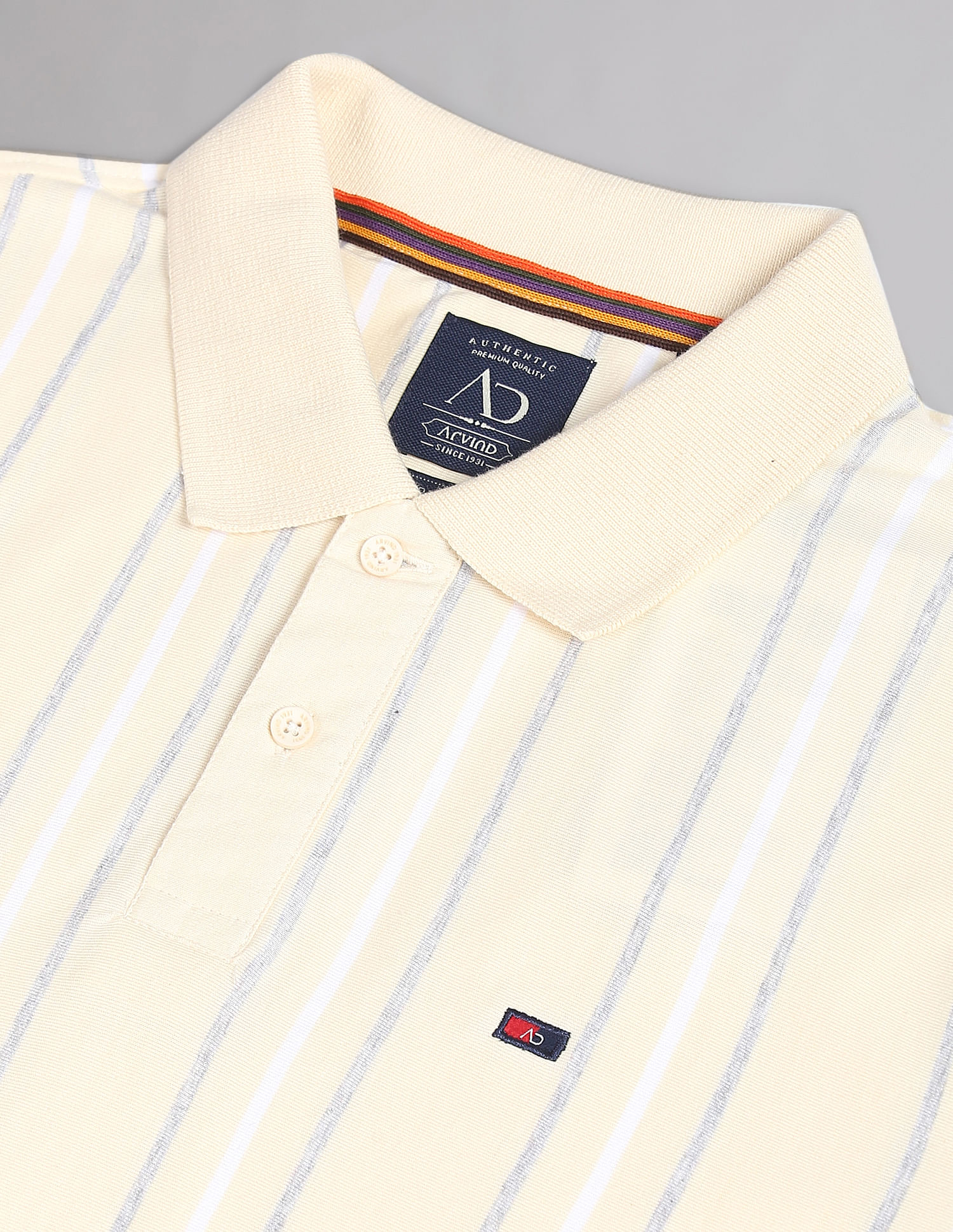 AD by Arvind Vertical Stripe COOL-IT Real Deal Polo Shirt
