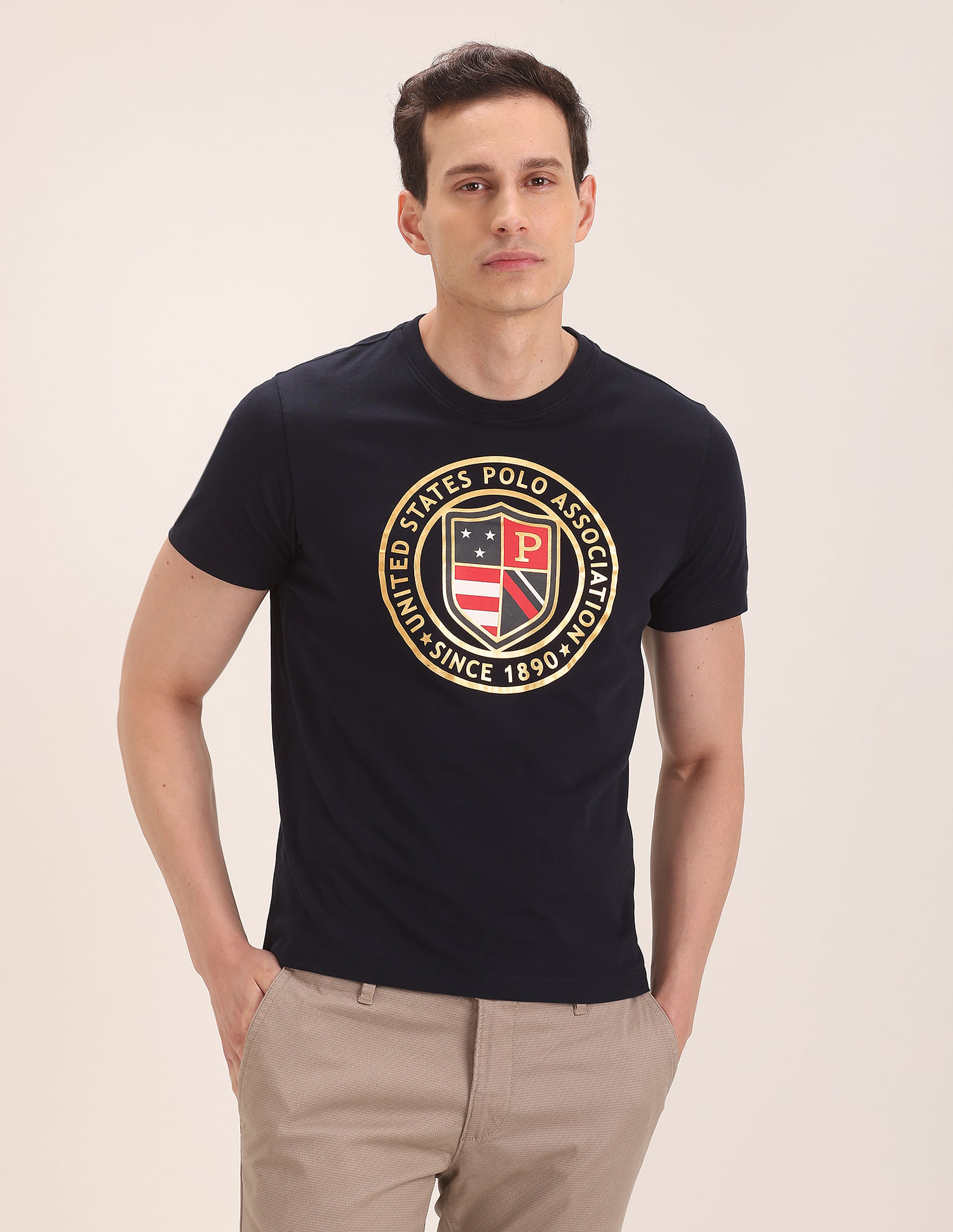 U.S. Polo Assn. Gold Crest Print T-Shirt