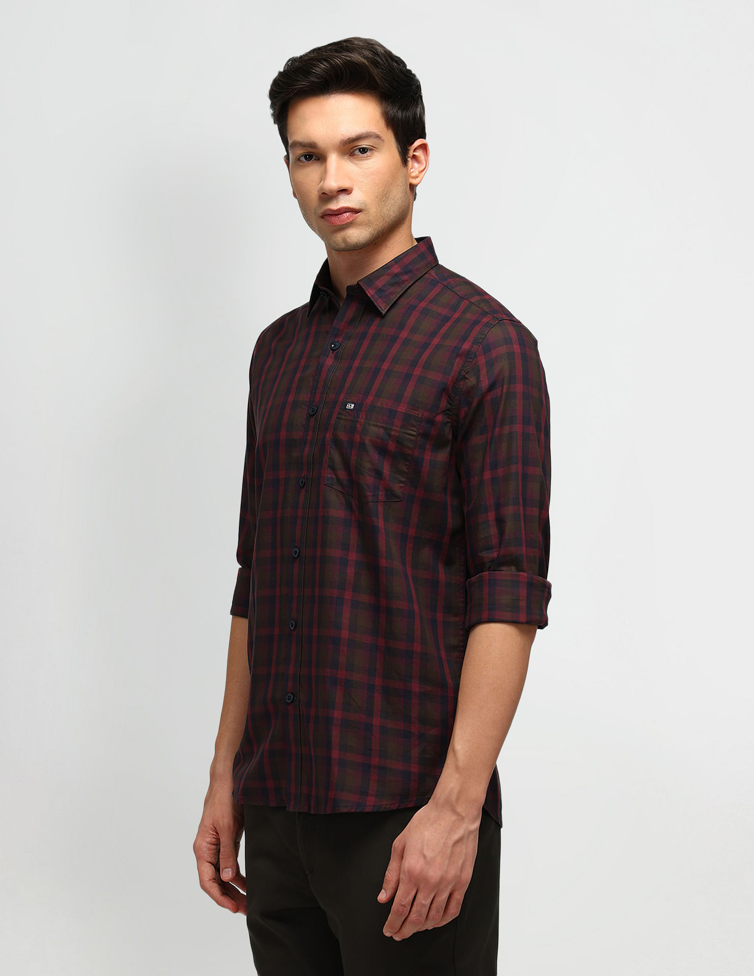Arrow Sport Slim Fit Dupplin Checked Shirt