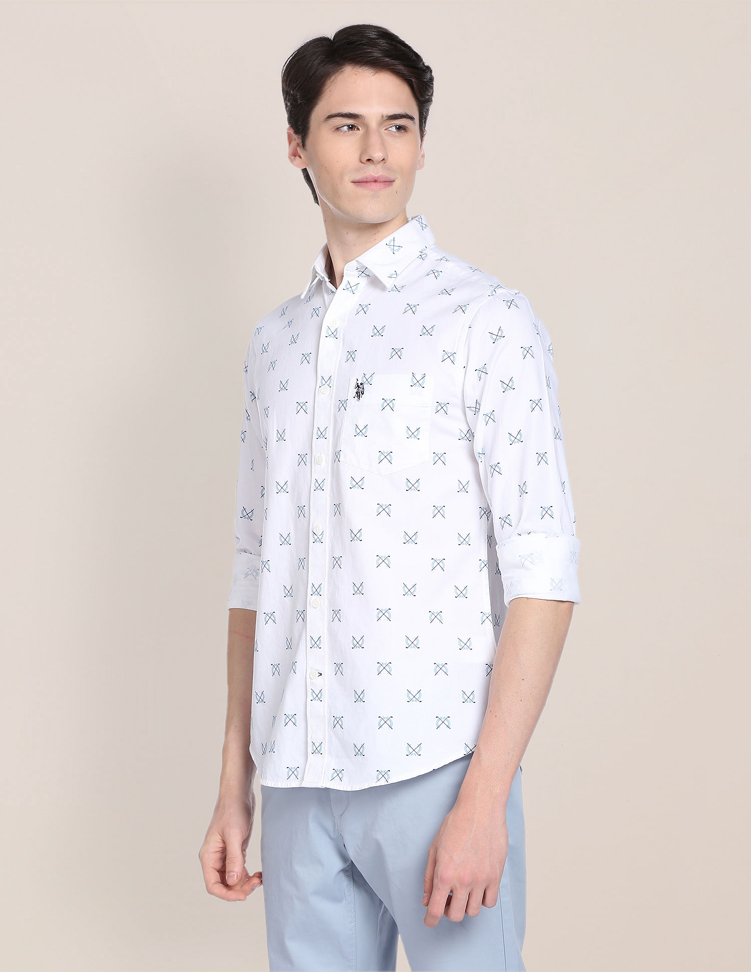 U.S. Polo Assn. Matt Print Dobby Shirt