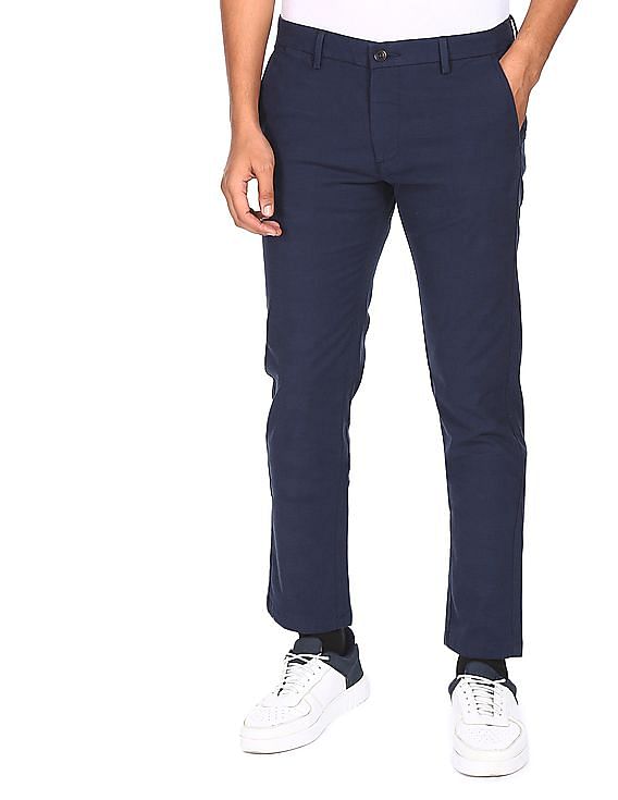 Buy Arrow Sports Mid Rise Solid Trousers - NNNOW.com