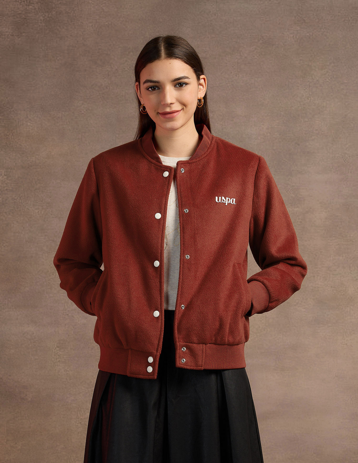 U.S. Polo Assn. Women Varsity Collar Regular Jacket