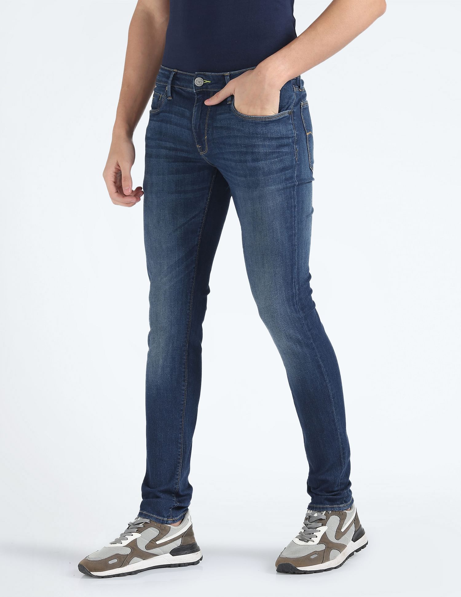 Flying Machine Mid Rise Jackson Super Skinny Jeans