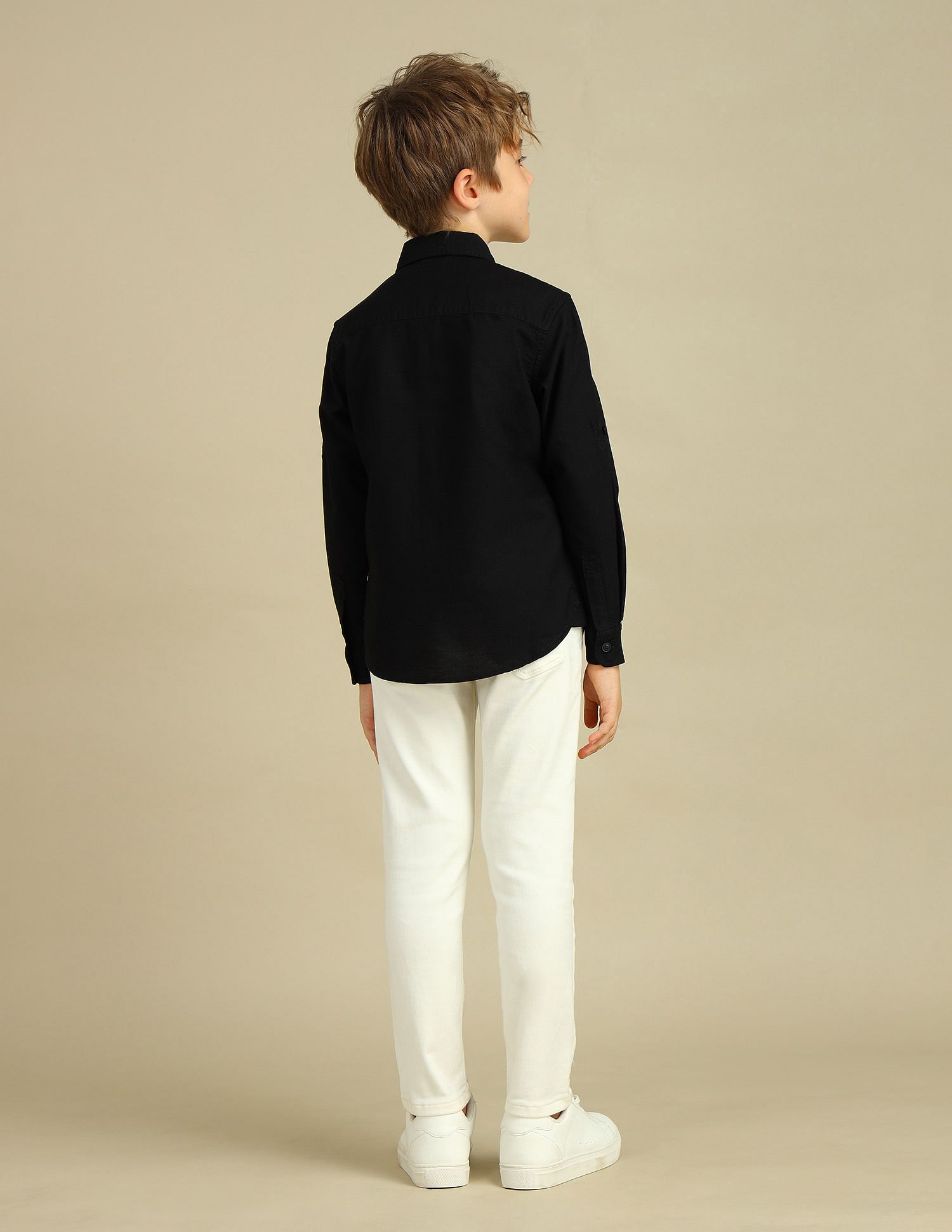 U.S. Polo Assn. Kids Boys Brand Stripe Cotton Shirt