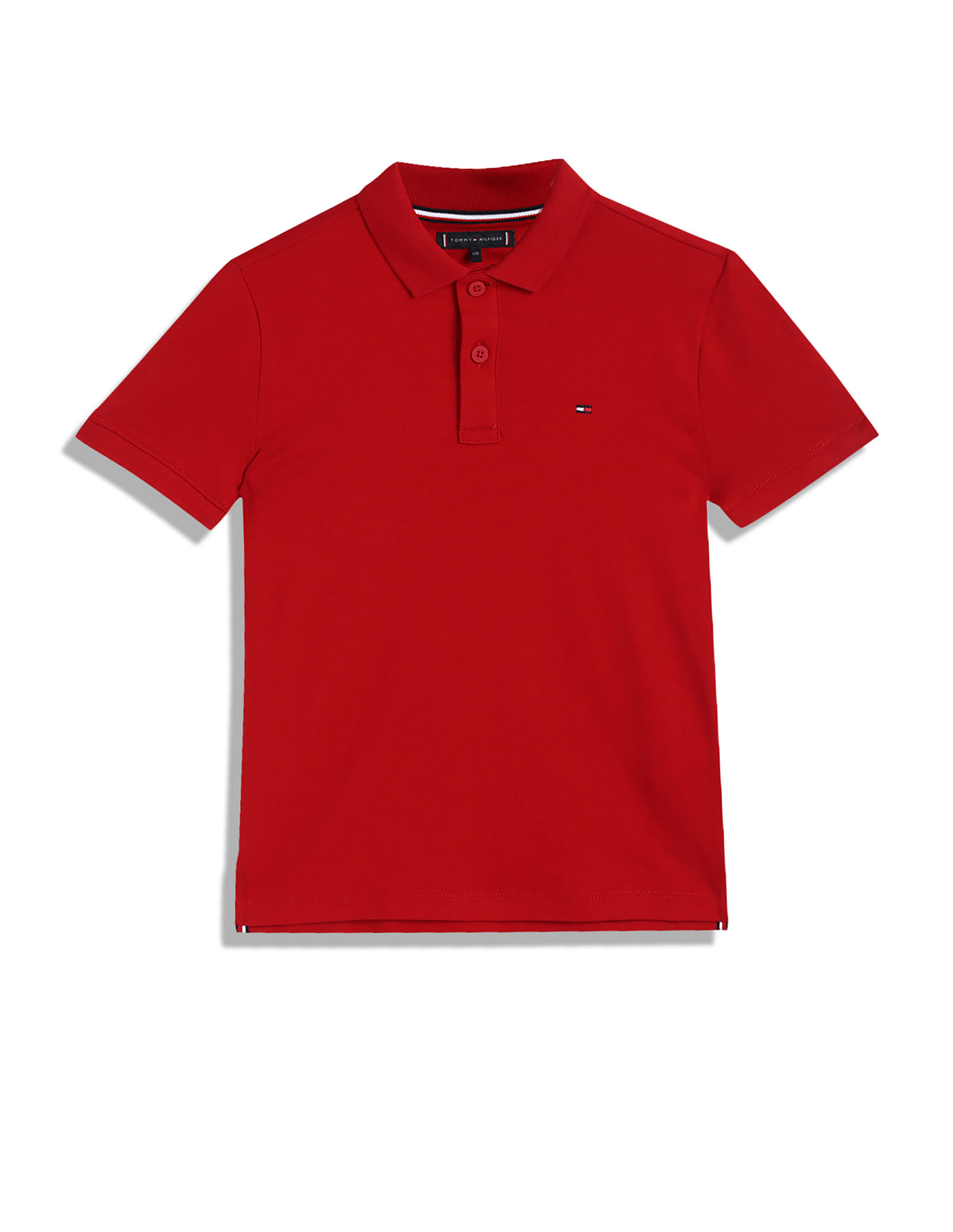 Tommy Hilfiger Boys Blue Solid Polo Shirt