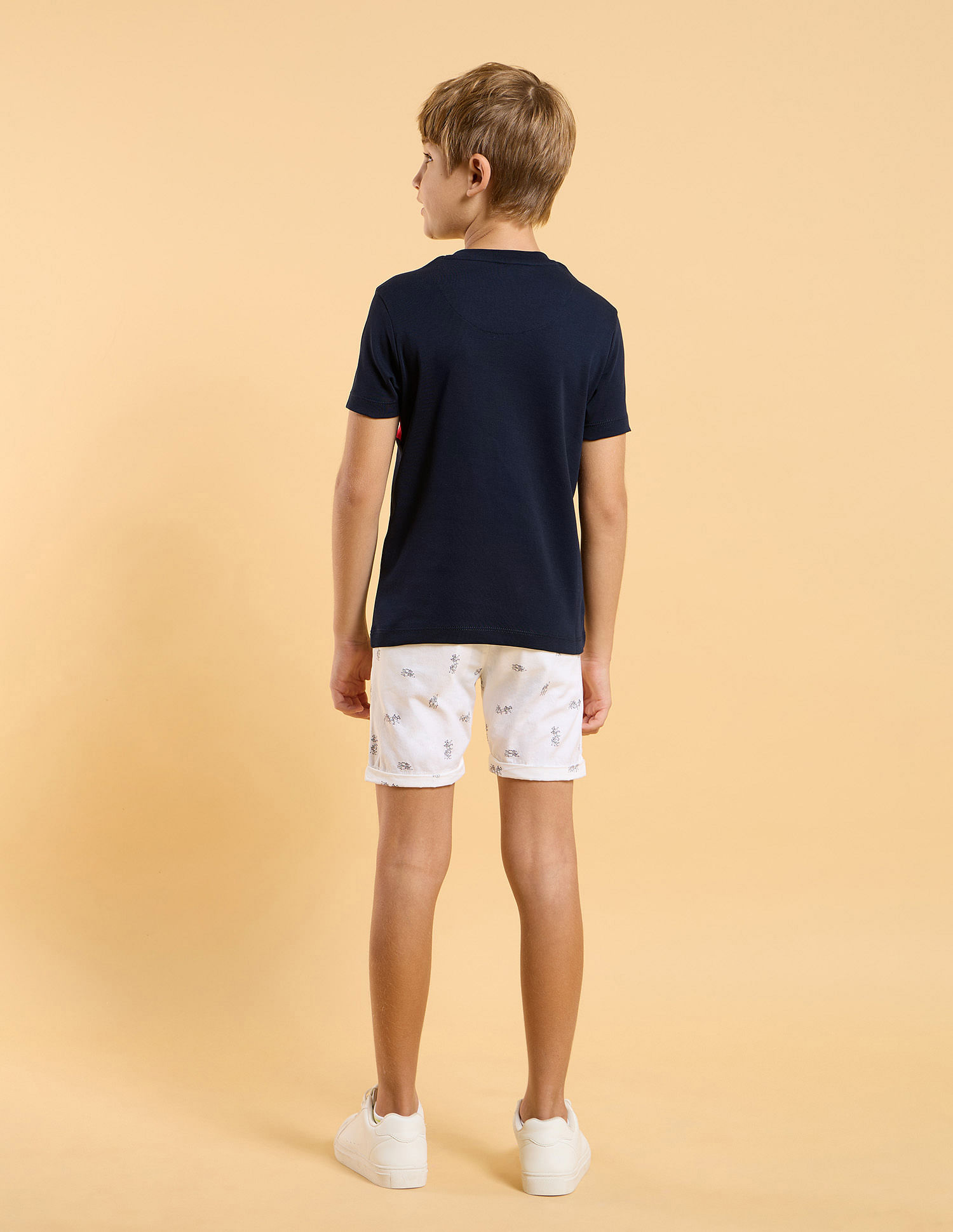 U.S. Polo Assn. Kids Boys Colourblocked Regular Fit T-Shirt