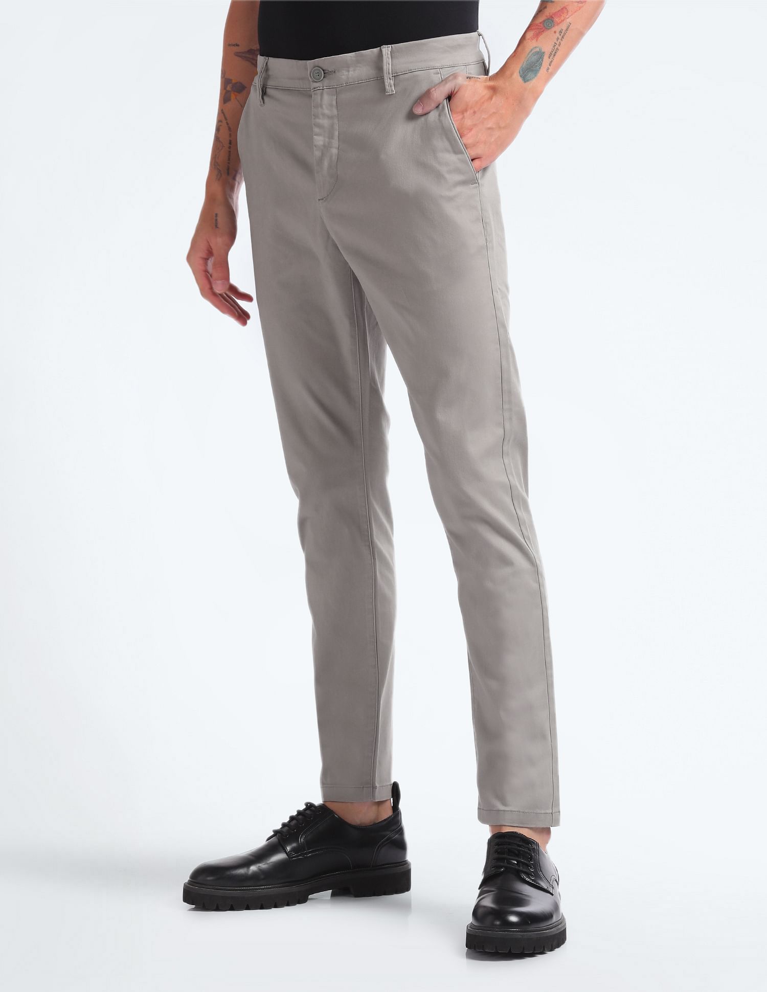 Flying Machine Slash Slim Tapered Twill Trousers