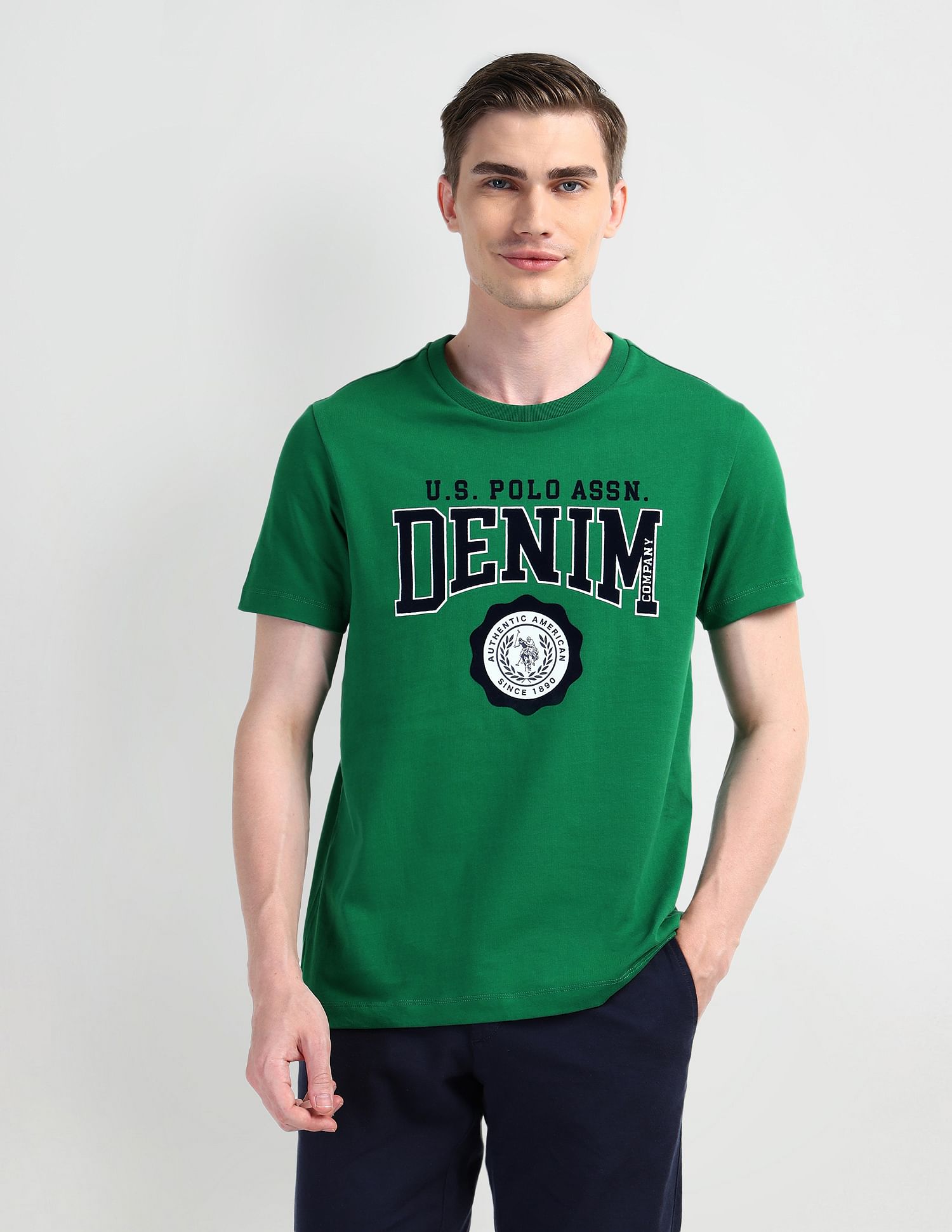 U.S. Polo Assn. Denim Co. Brand Printed Cotton T-Shirt