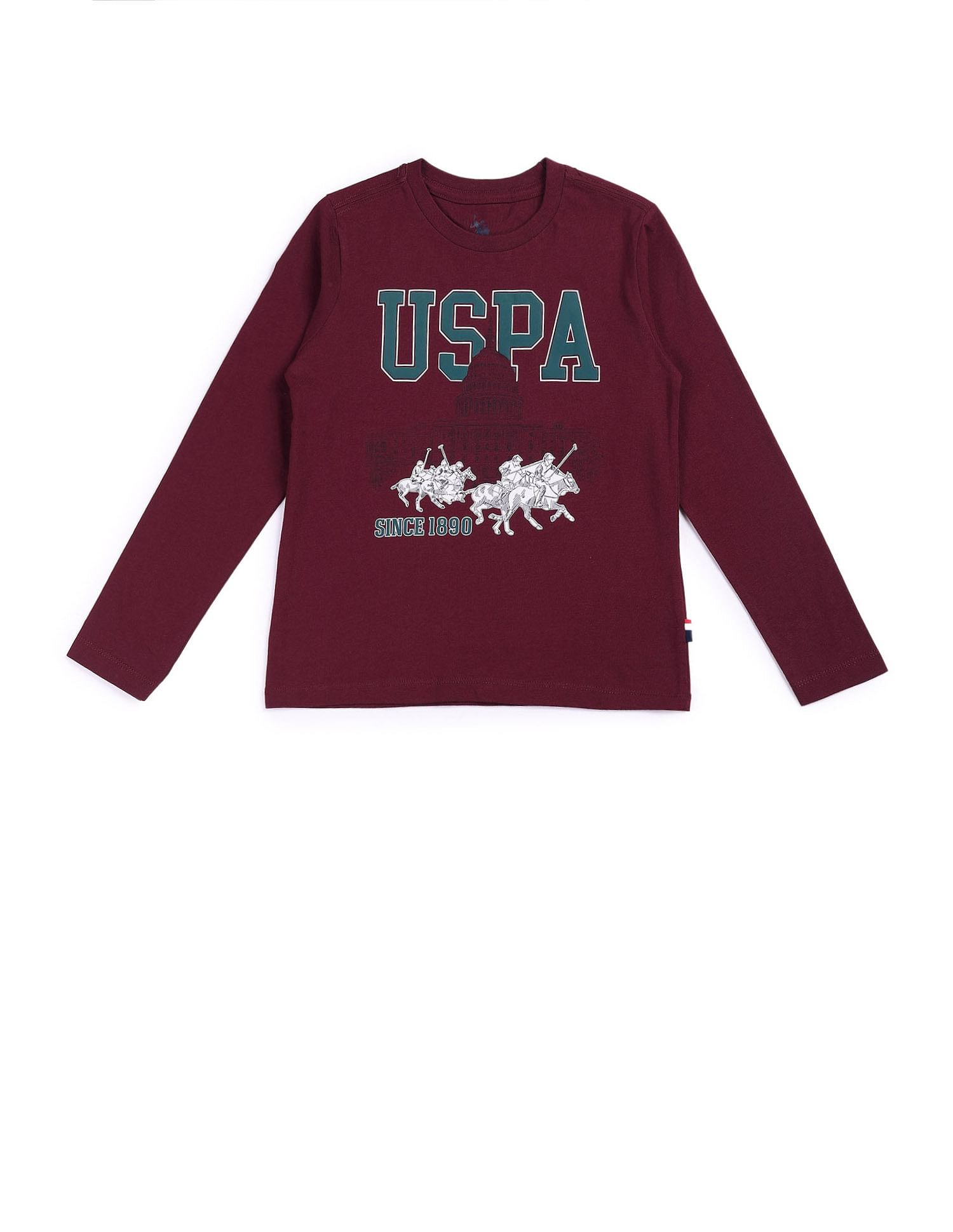 U.S. Polo Assn. Kids Boys Pure Cotton Regular T-shirt