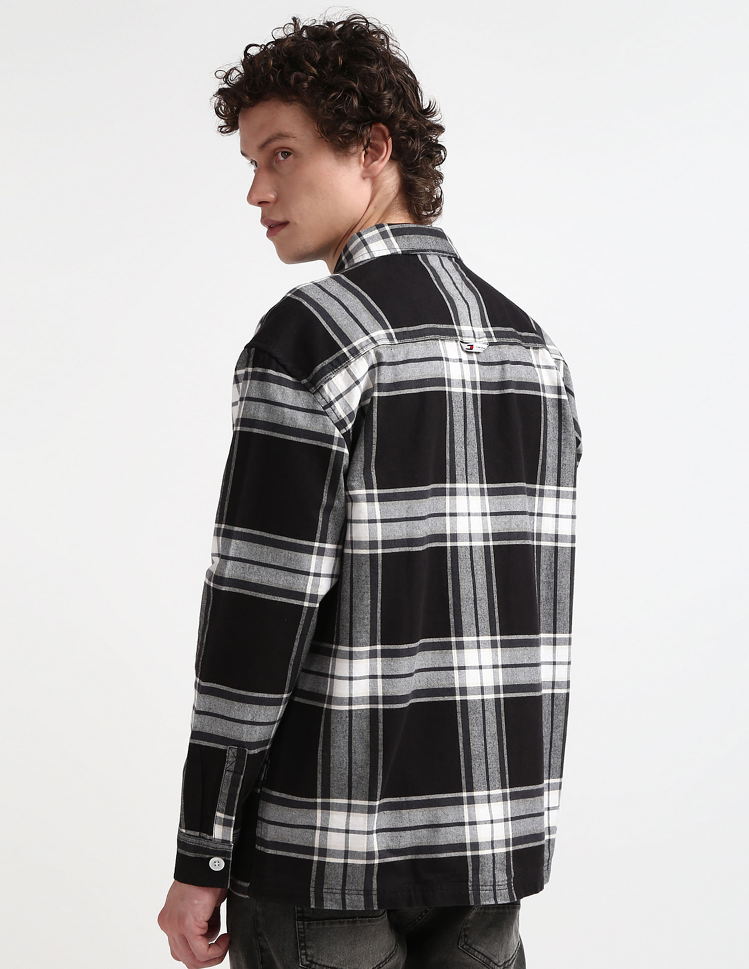 Buy Tommy Hilfiger Plaid Check Long Sleeve Overshirt