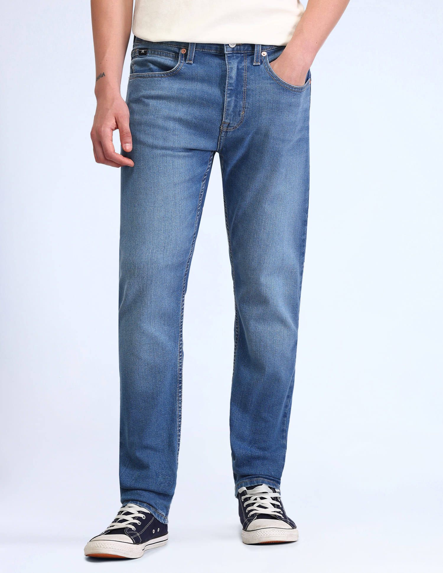 Buy Flying Machine Slash Slim Tapered Fit Jeans