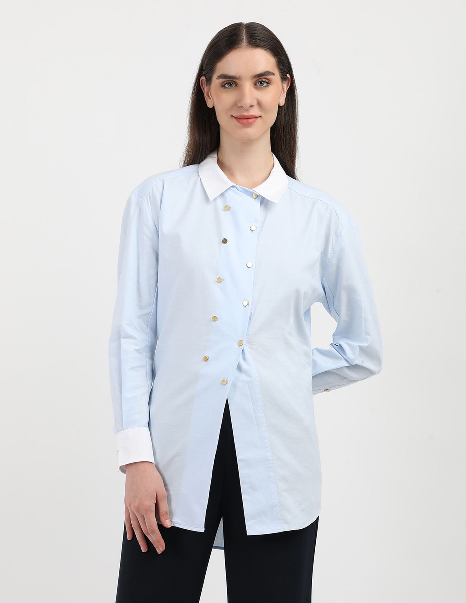 Tommy Hilfiger Slim Fit Solid Cotton Shirt