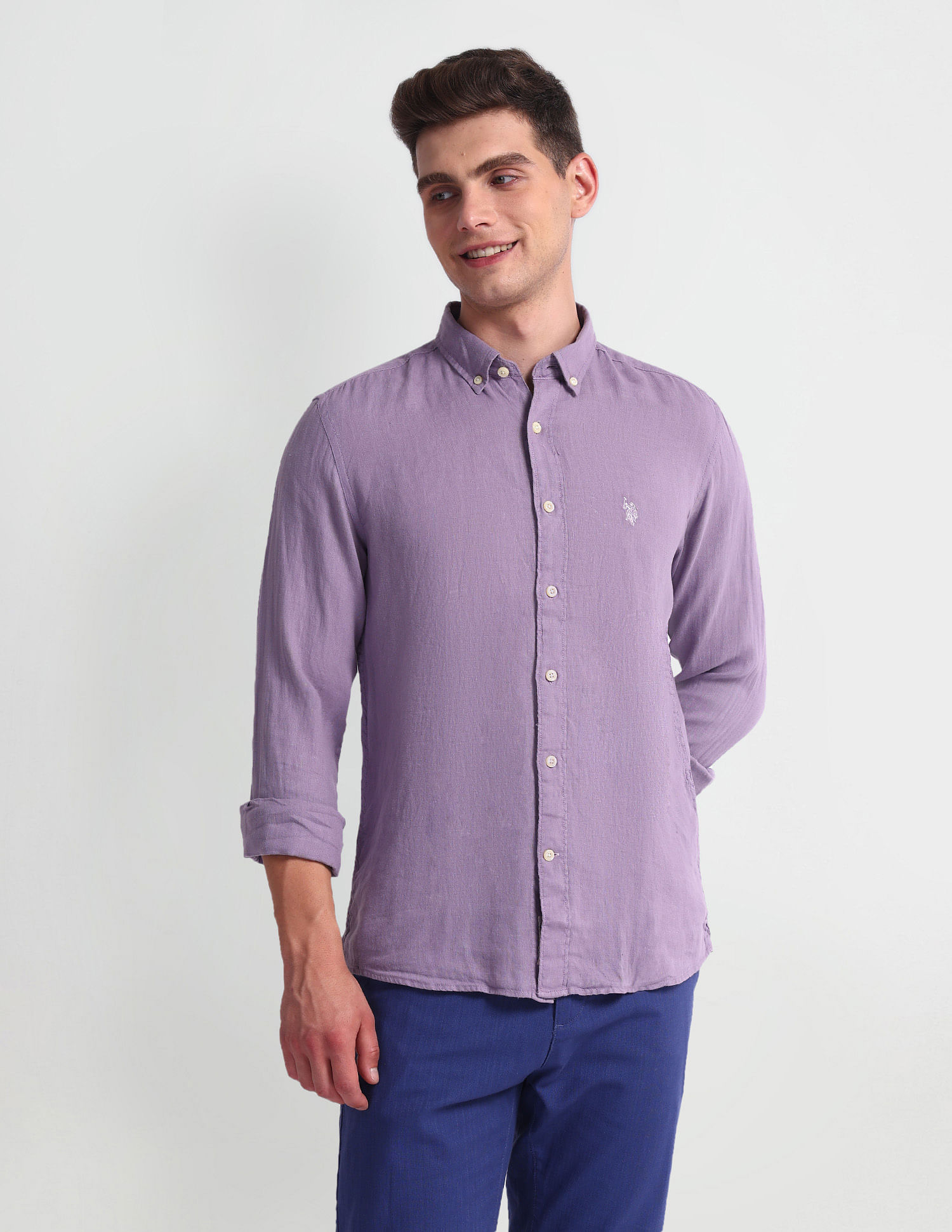 U.S. Polo Assn. Denim Co. Slim Fit Solid Shirt