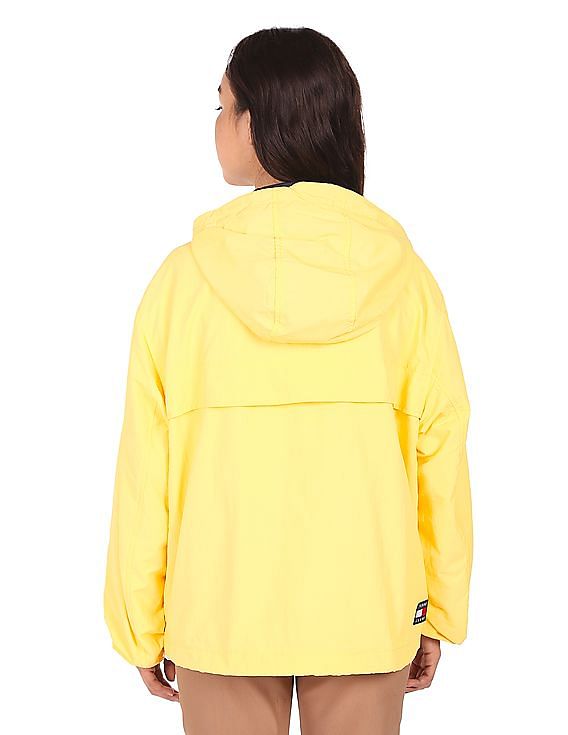 Yellow tommy hilfiger windbreaker on sale womens