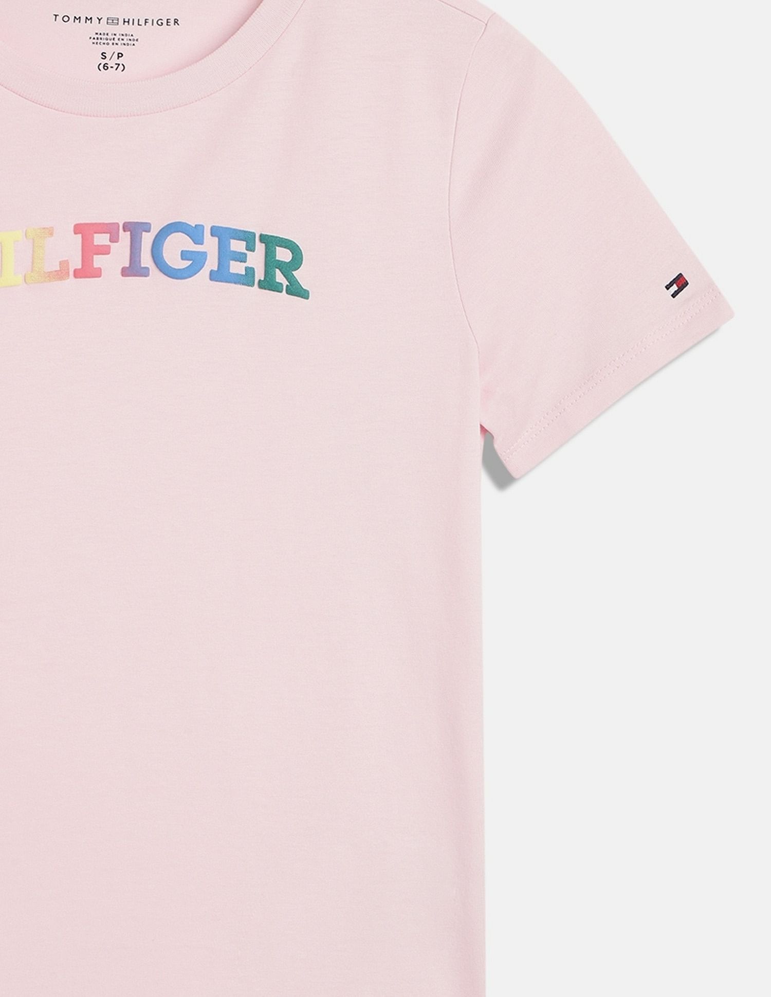 Tommy Hilfiger Girls Pink Logo T-Shirt