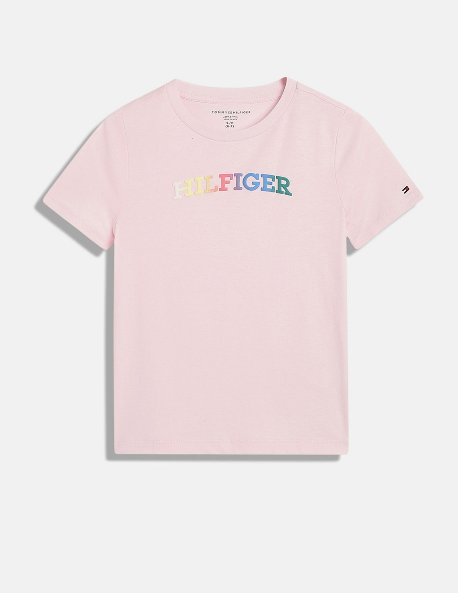 Tommy Hilfiger Girls Pink Logo T-Shirt