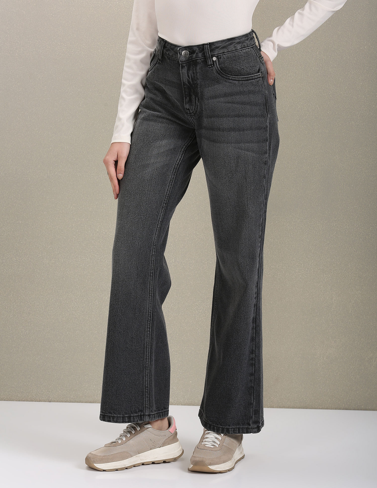U.S. Polo Assn. Women Mid Rise Bootcut Fit Jeans