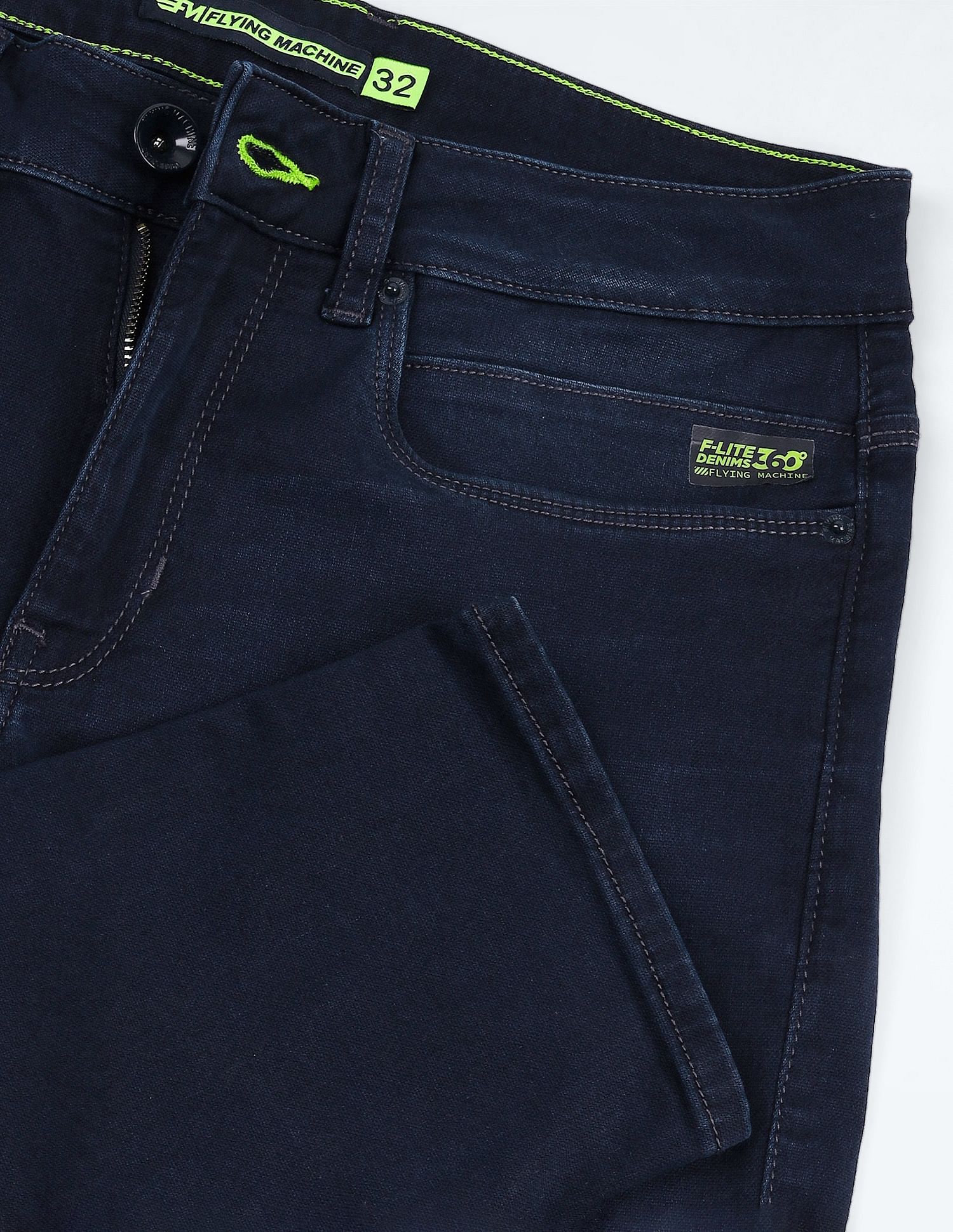 Flying Machine Mid Rise Slash Slim Tapered Fit Jeans