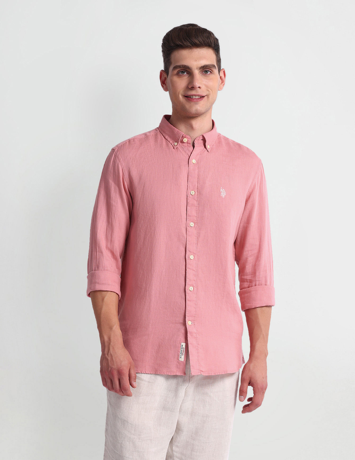U.S. Polo Assn. Denim Co. Slim Fit Solid Shirt