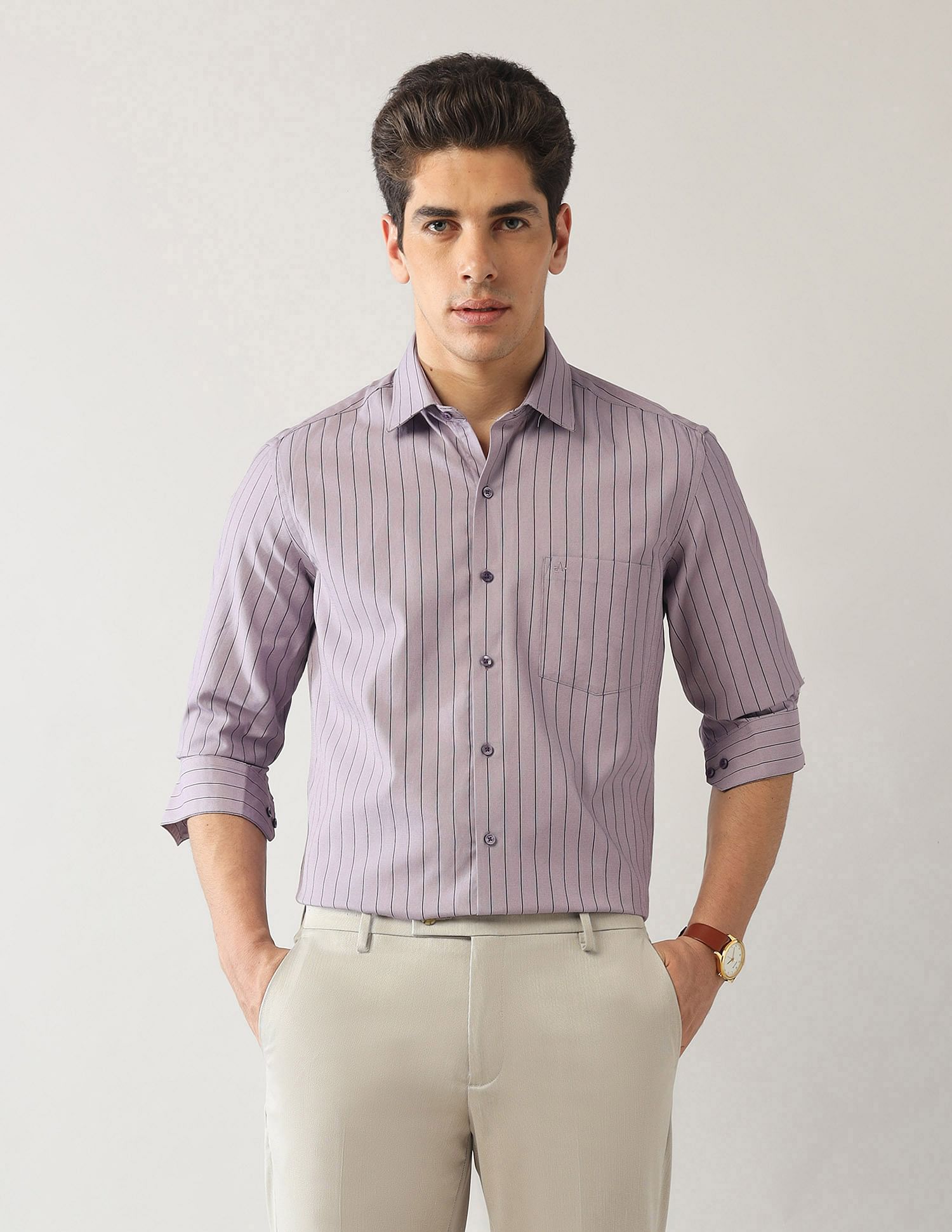 Arrow Vertical Striped Dobby Shirt